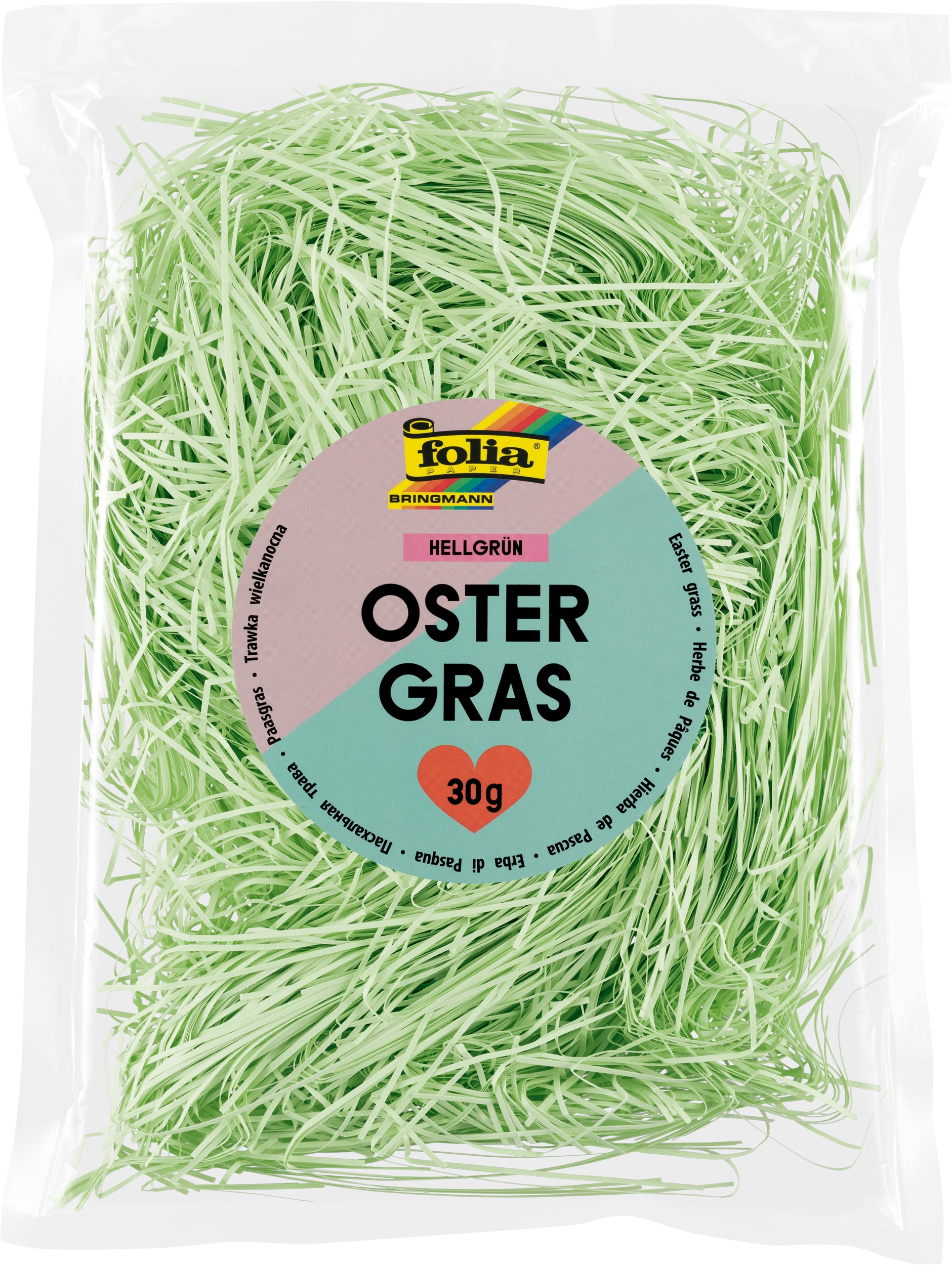 Easter Grass, Light Green, transparent bag