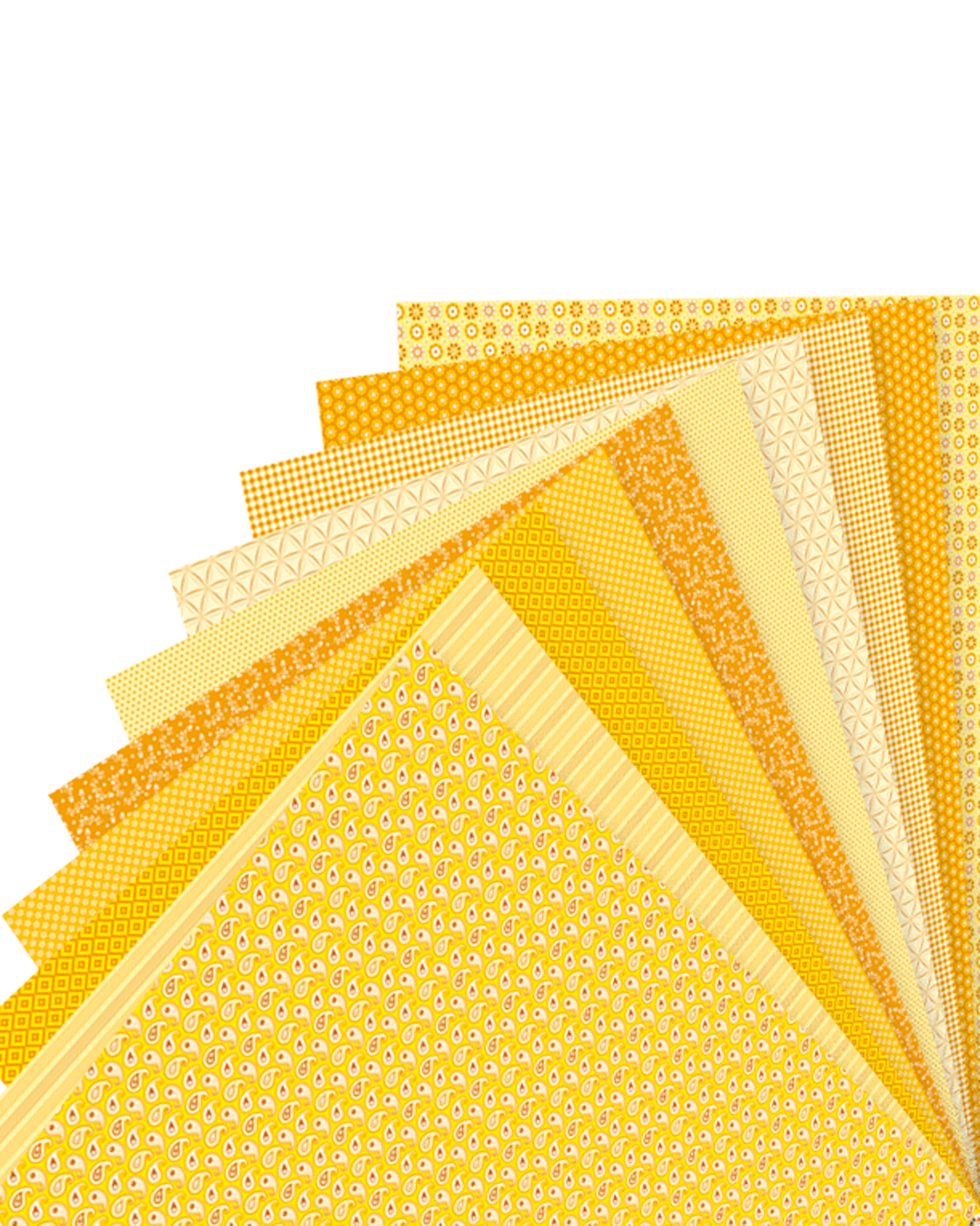 Motif Cardboard , Basics, Yellow, 50 x 70 cm, 270 g/m², 10 sheets