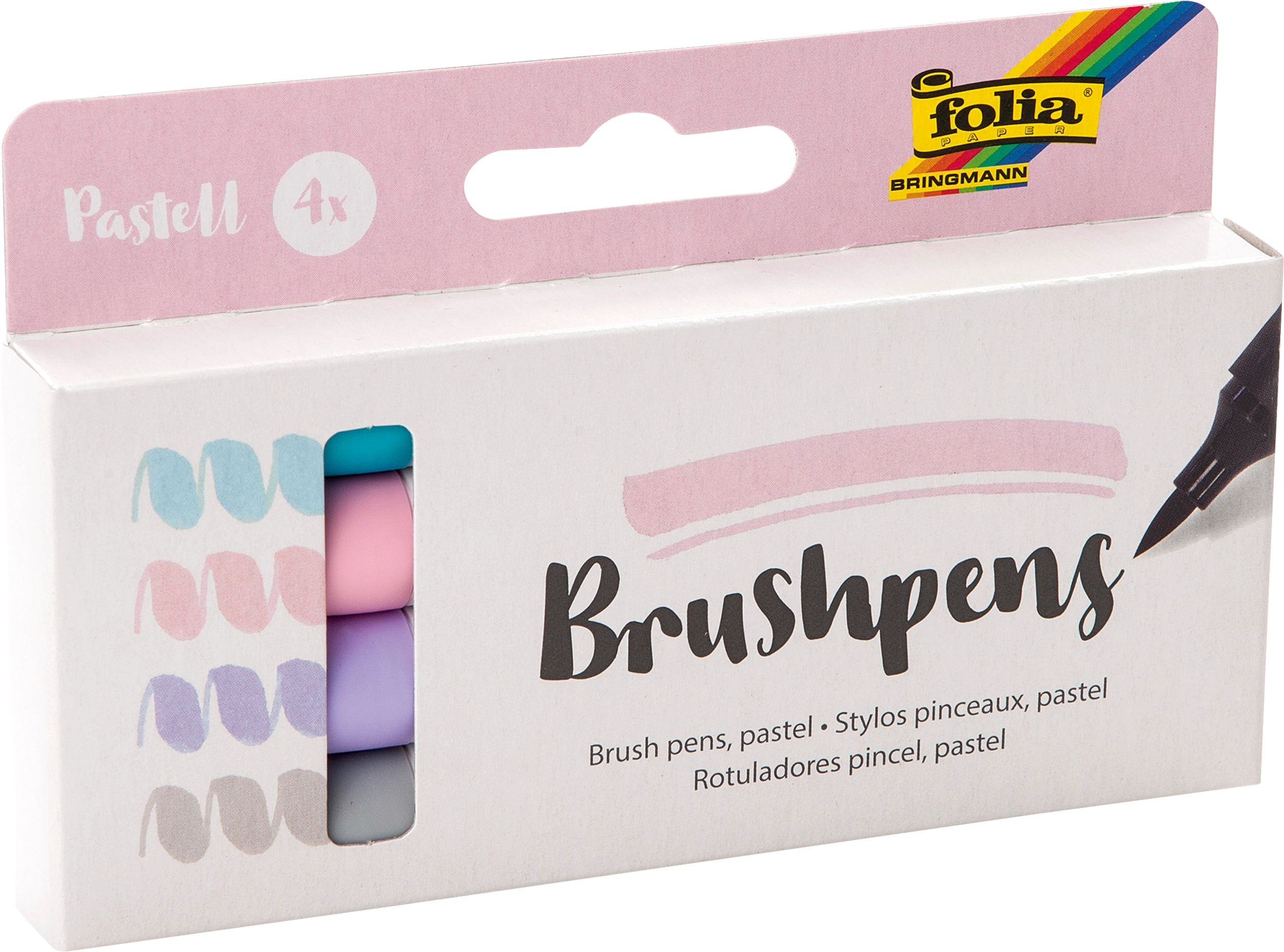 Brushpens, Pastell, 4 Stifte