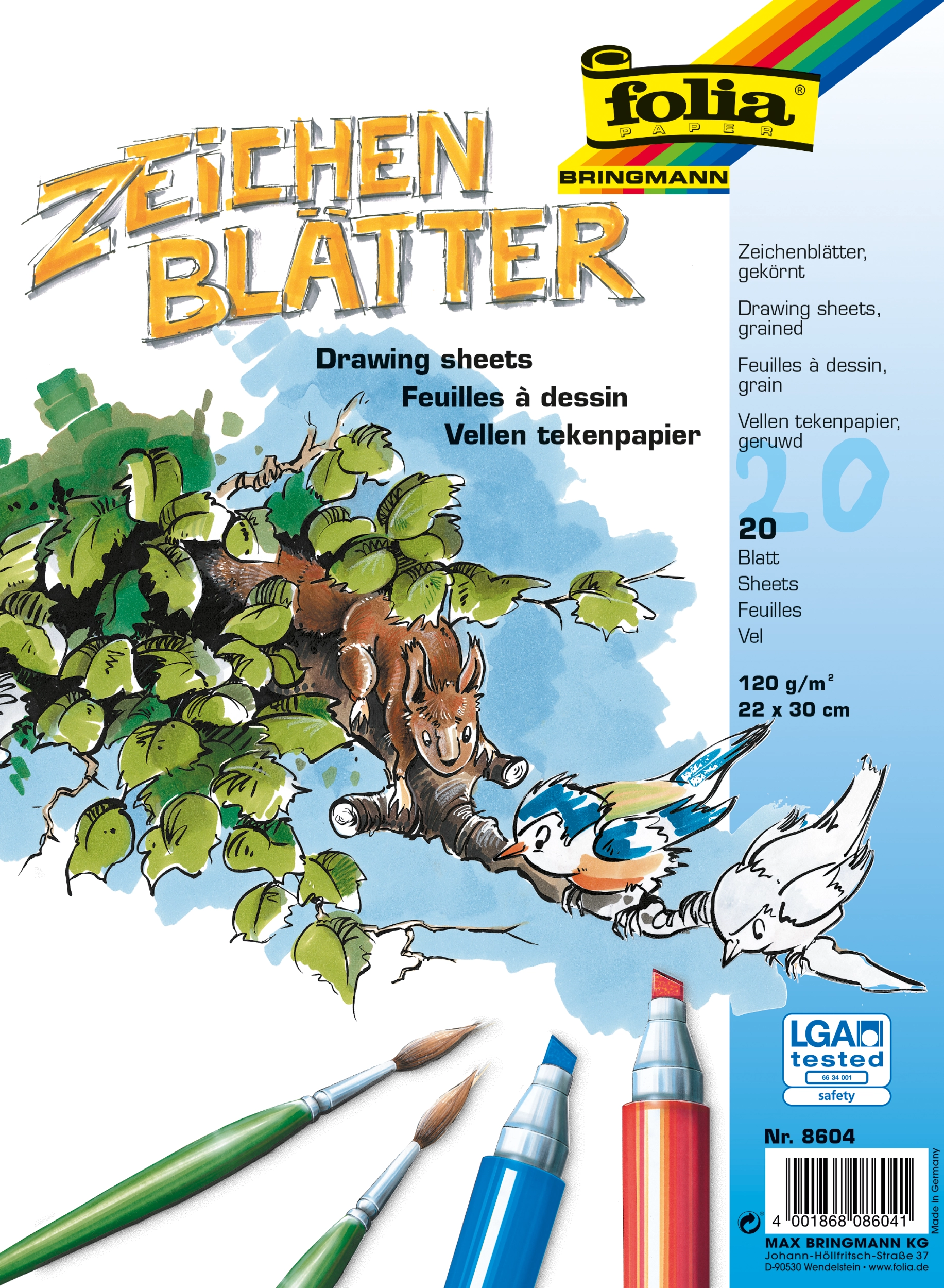 Drawing Paper, 22 x 30 cm, 120 g/m², 20 sheets, 1 pack