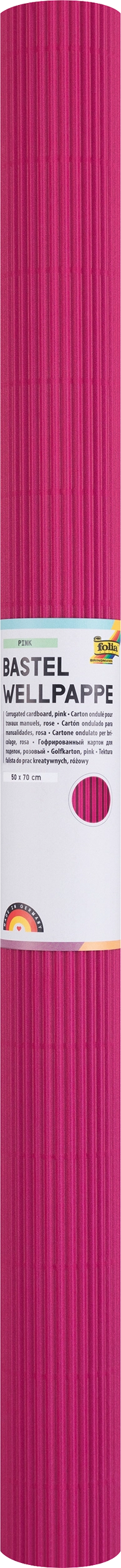 Bastelwellpappe, Pink, 50 x 70 cm, 1 Rolle