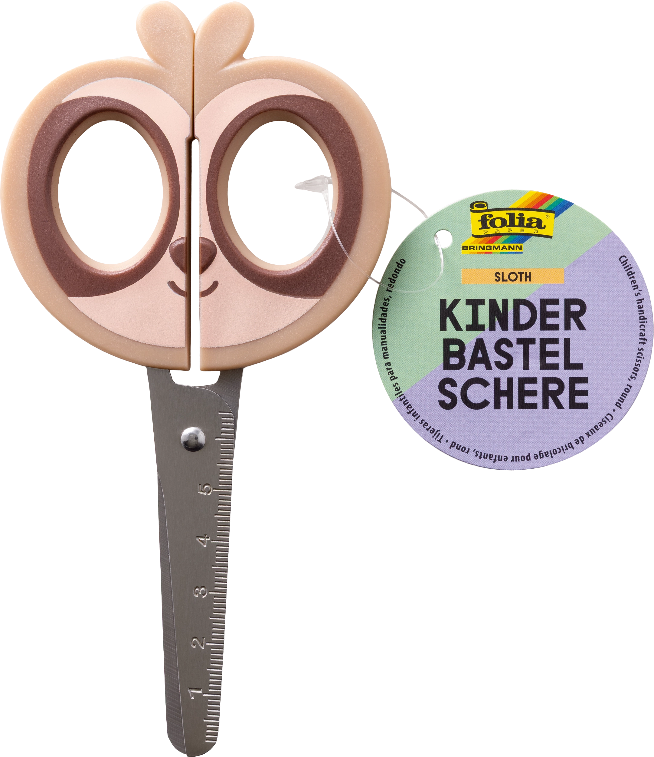 Kids Handicraft Scissors with Hangtag, Sloth