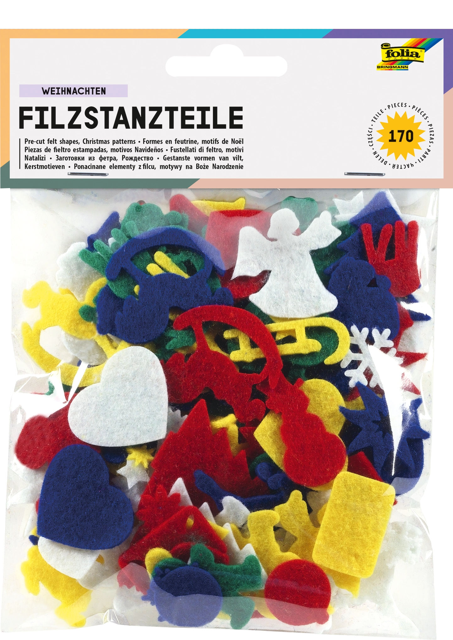 Felt Cut-Outs, Christmas, 170 parts