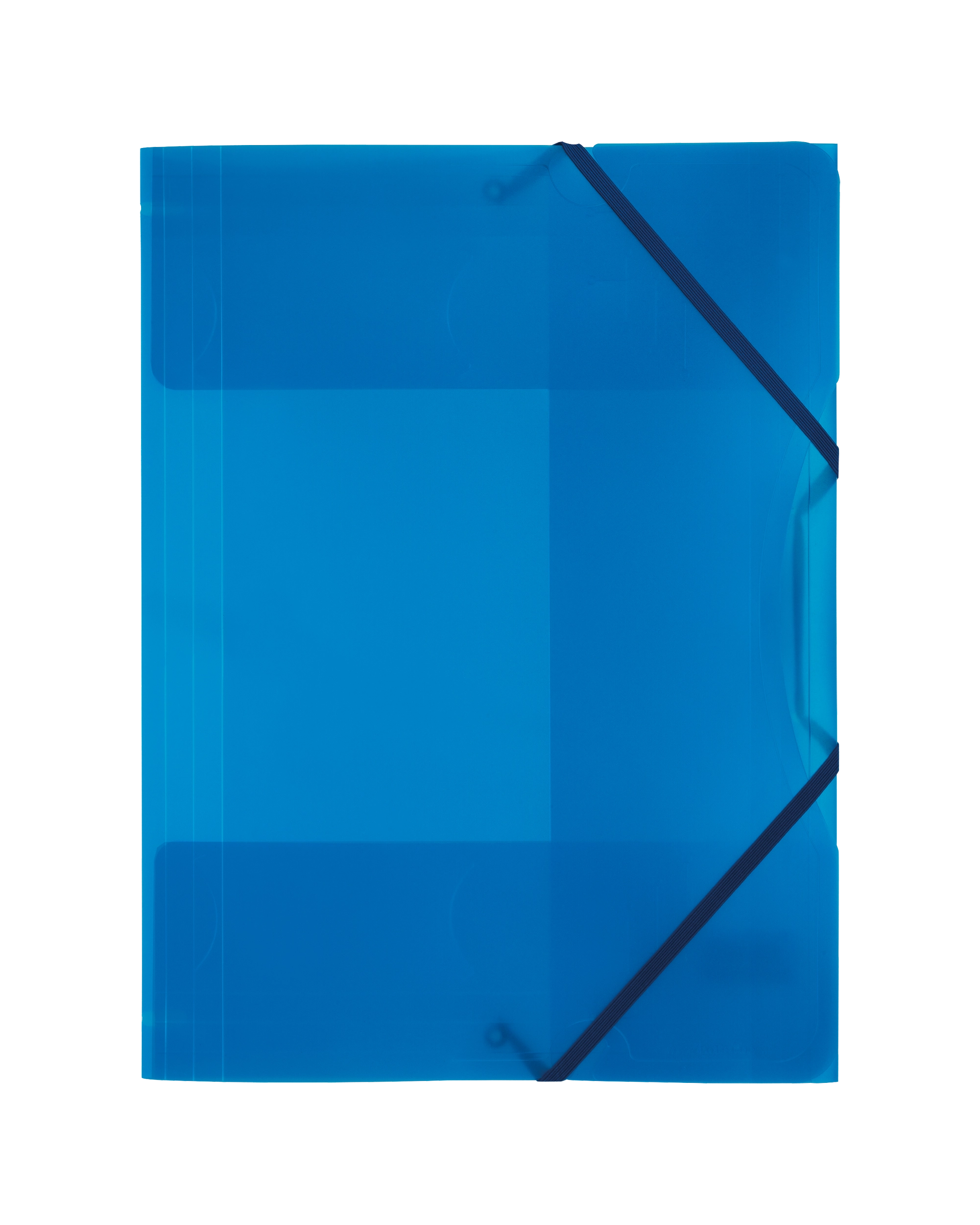 Kunststoff-Sammelmappe, Blau, Transparent, DIN A4, 1 Stück, mit Einzel-EAN