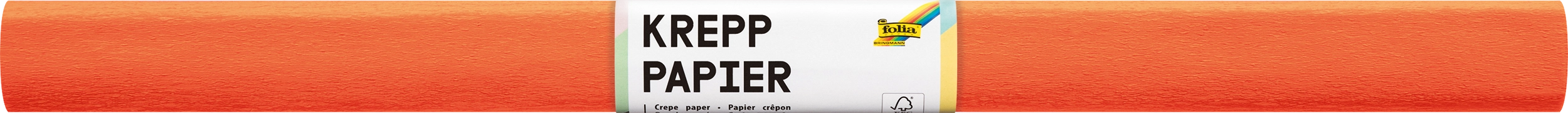 Crepe Paper, Light Red Orange, 50 x 250 cm, 32 g/m², 10 rolls
