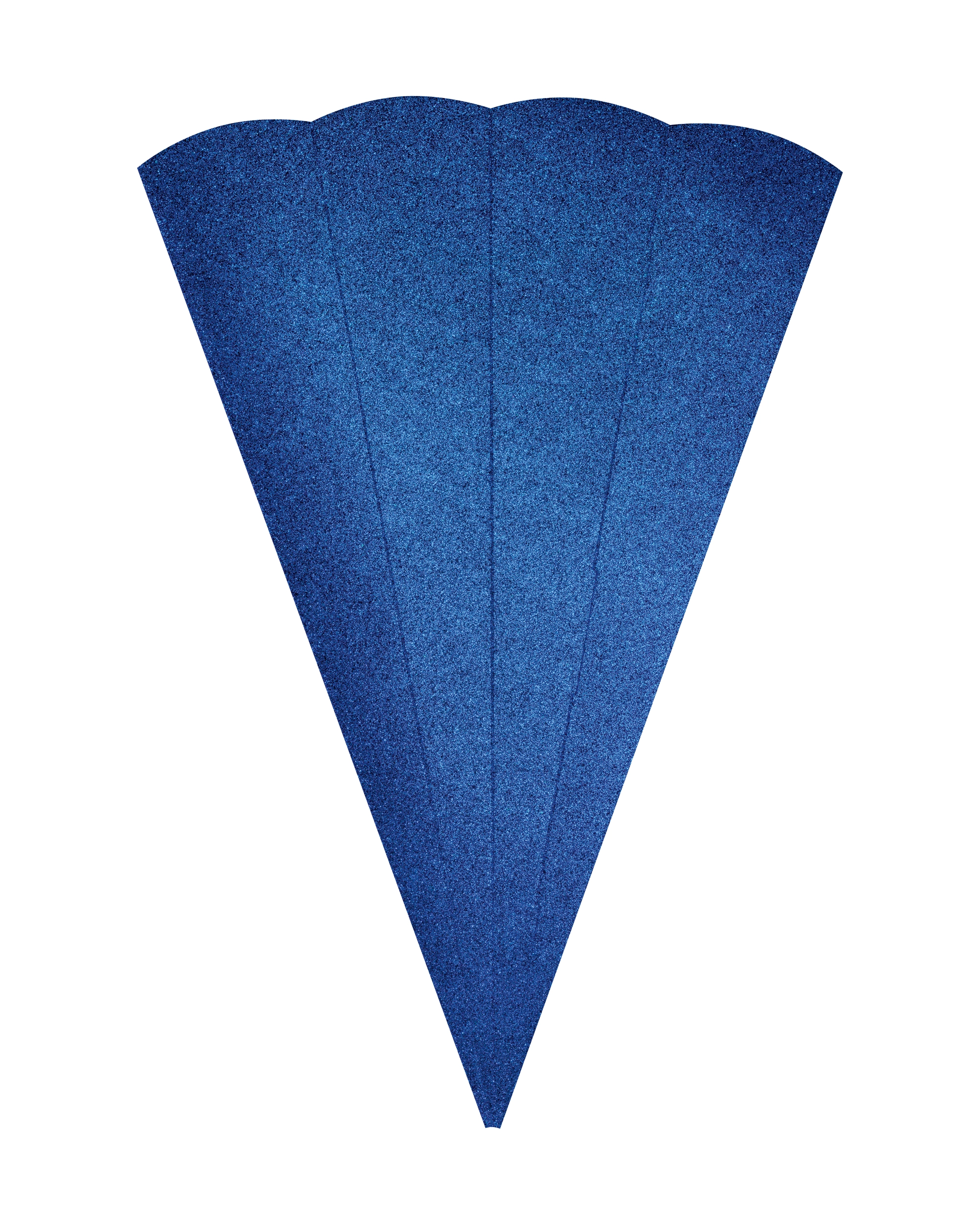 School Cone Blanks, Glitter, Ultramarine, 400 g/m², 5 pieces
