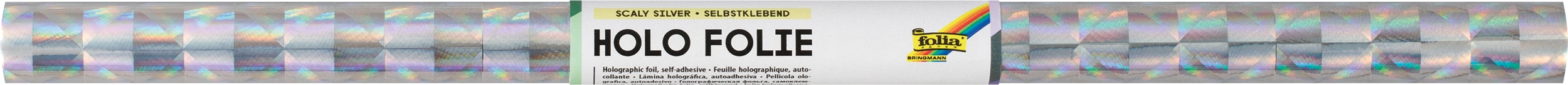 Holographische Folie, Geometric Silber Holo, Selbstklebend, 40 cm x 1 m, 10 Rollen