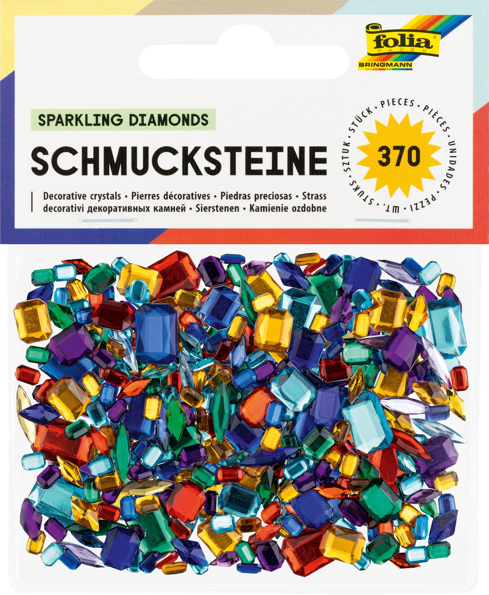 Schmucksteine, Sparkling Diamonds, 370 Stück