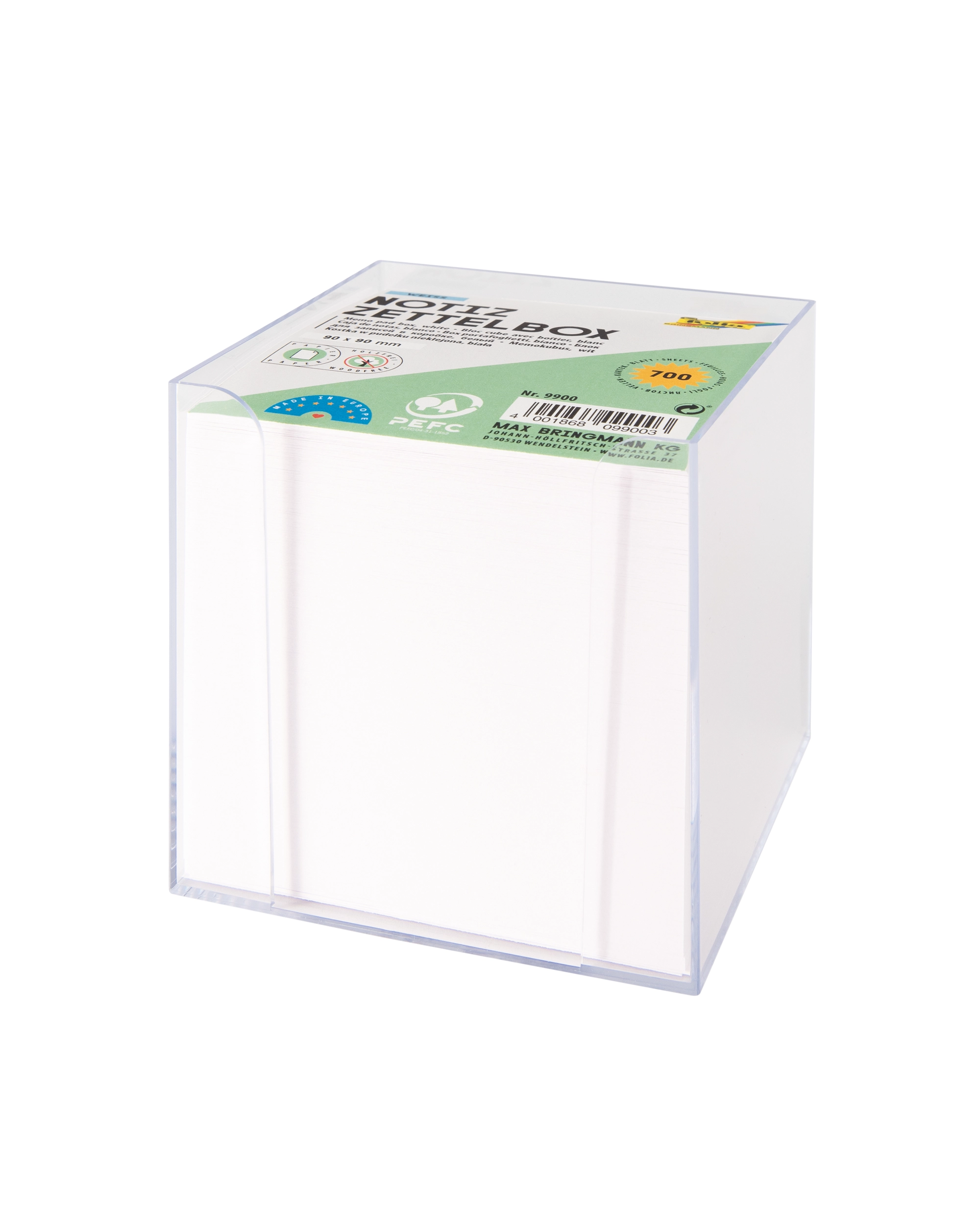 Note Box Image With Note box, White, 9 x 9 cm, > 700 sheets | white | 9900