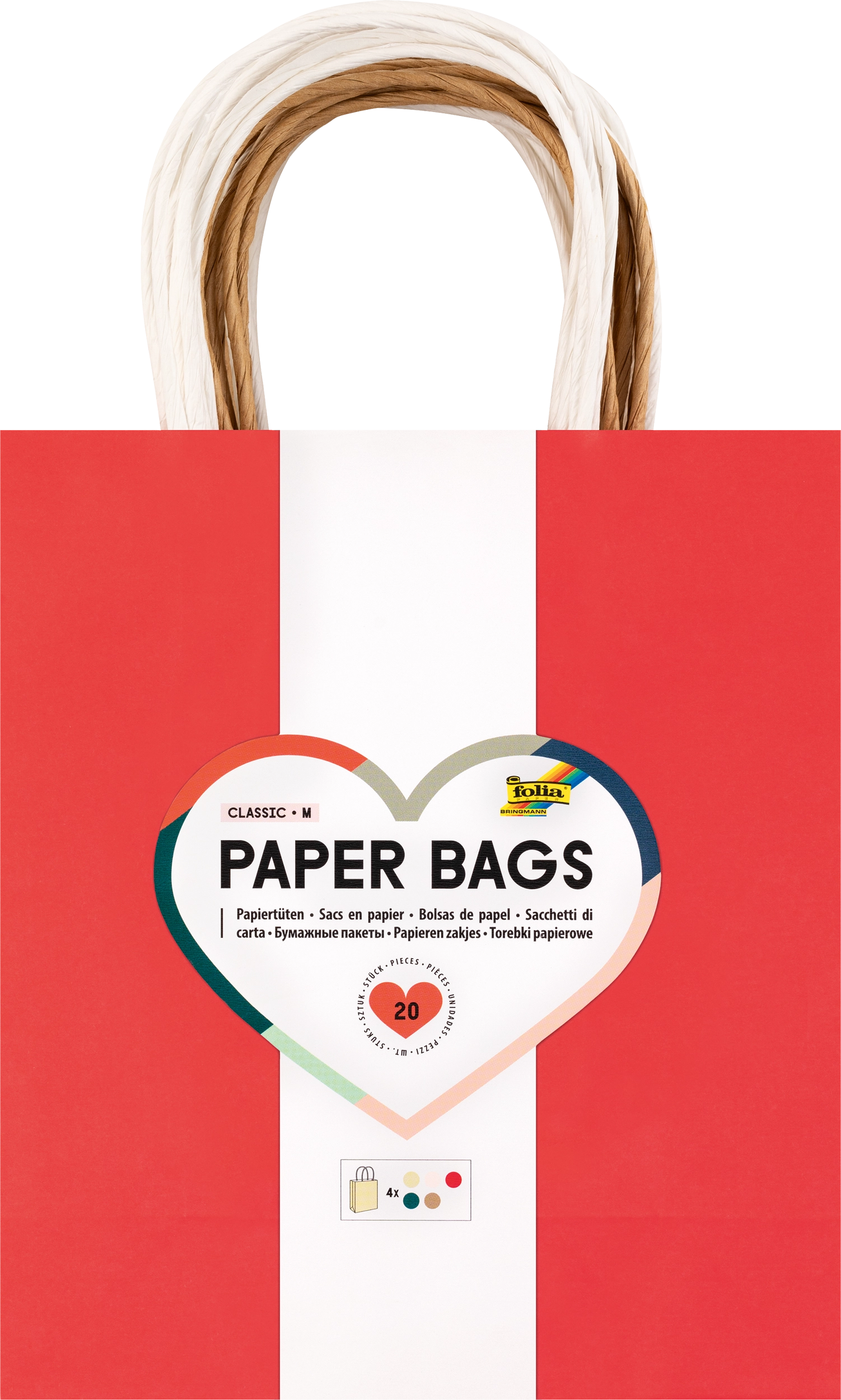Papiertüten, Classic, M, 20 Stück