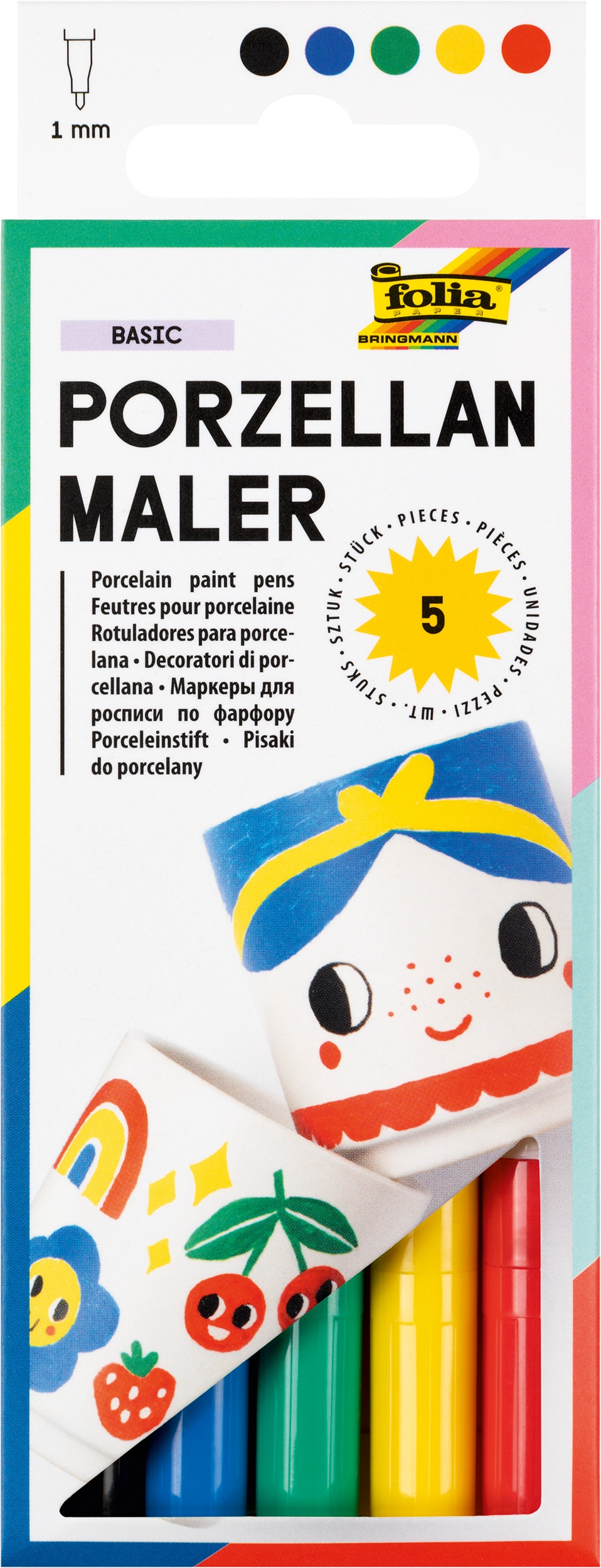 Porzellanmaler, Basic, 5 Stifte
