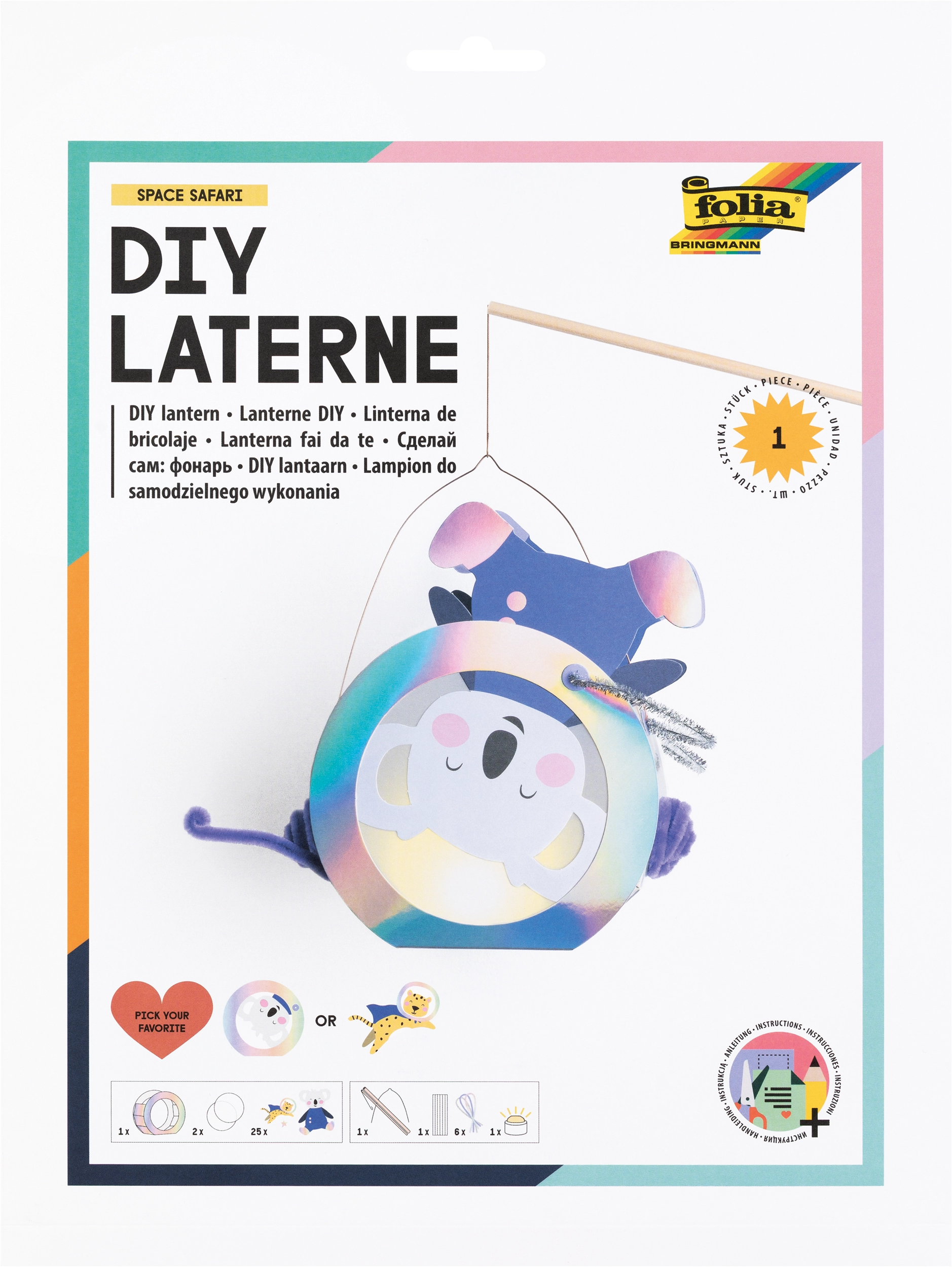 DIY Laterne, Space Safari, Ø 22 cm
