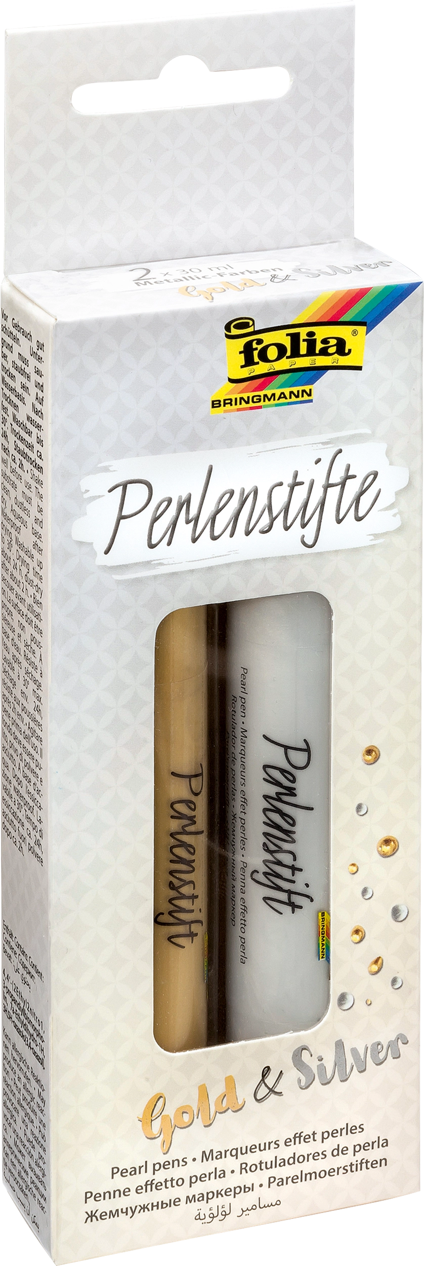 Perlen Maker Pen, Gold & Silber, 2 Stifte