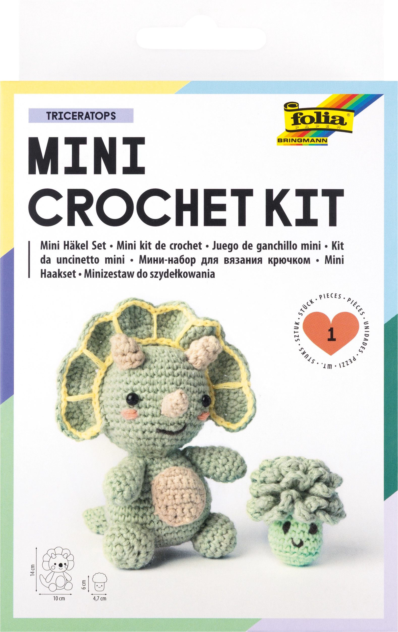 Mini-Häkelset, Dino, 1 Stück