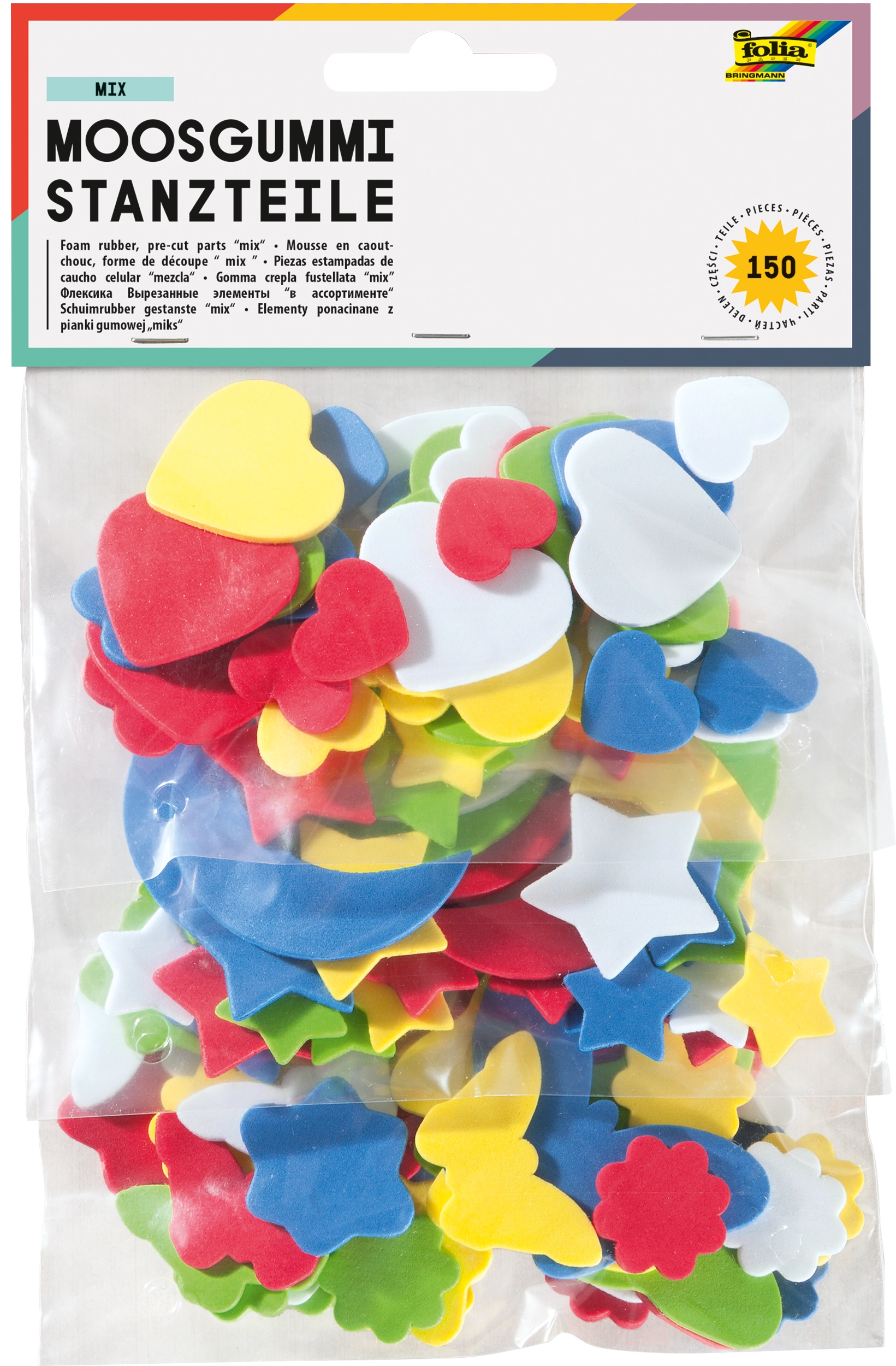 Foam Rubber Die-Cuts, Mix, 150 parts