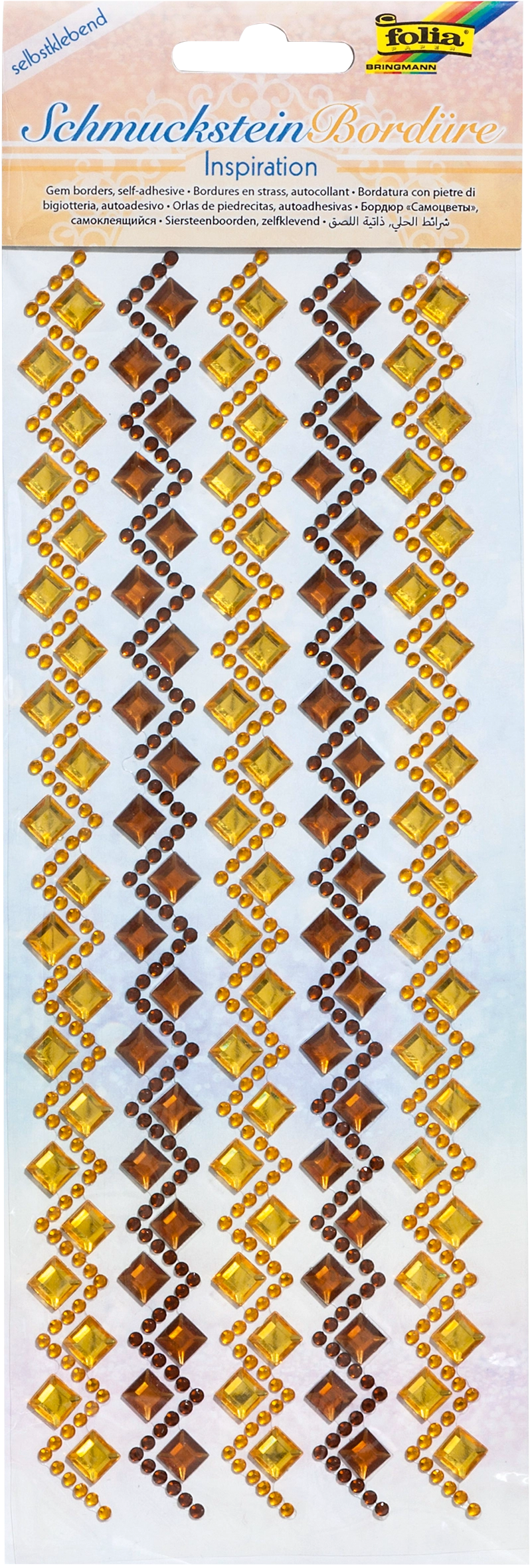 Schmucksteinbordüren, Selbstklebend, Inspration 2, 10,5 x 26 cm, 5 Stück