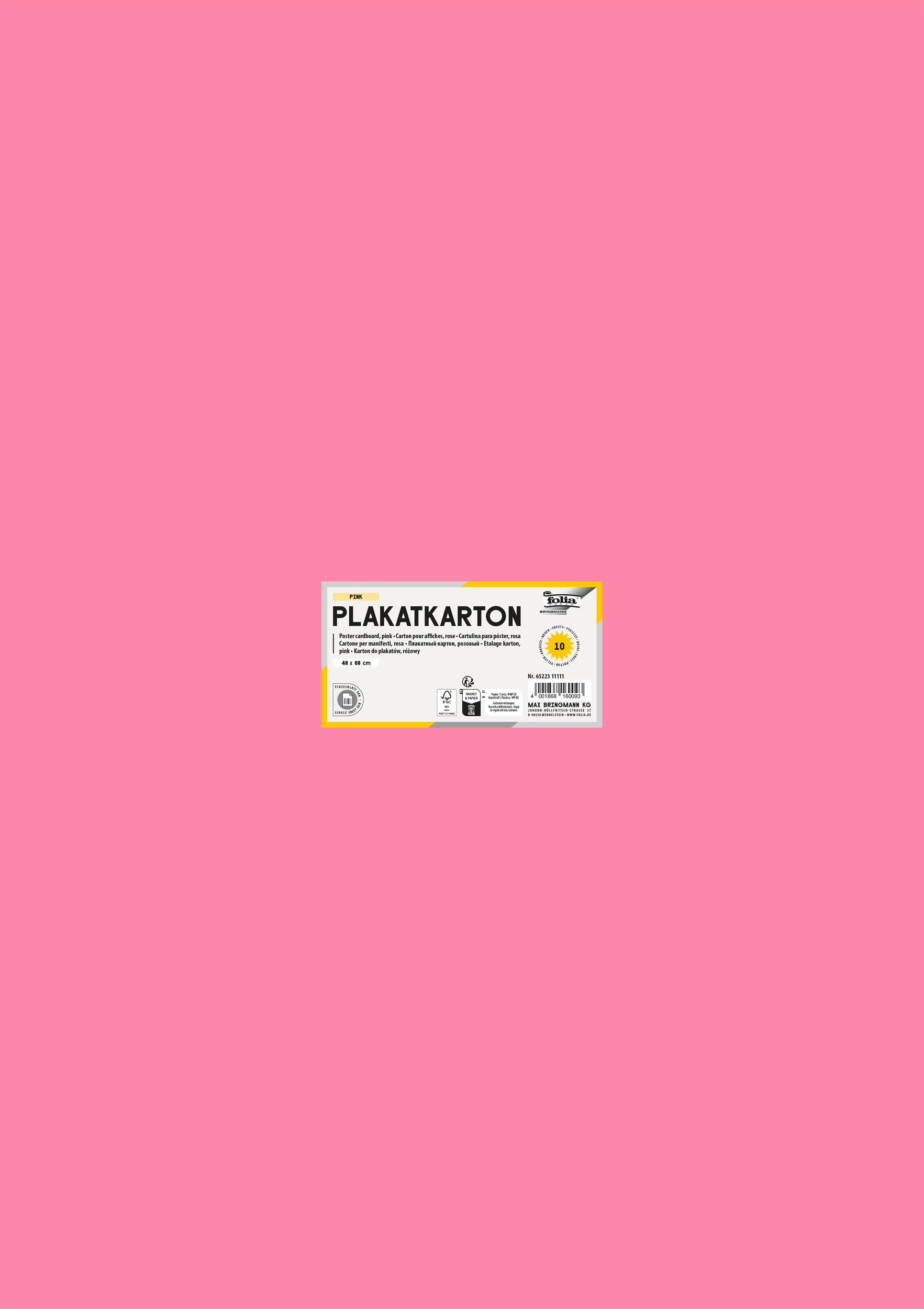Plakatkarton, Pink