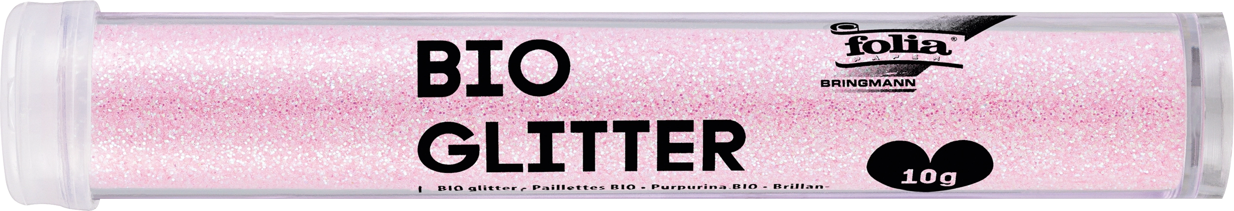 Bio Glitter, Irisierend rosa, 10 g, 1 Dose