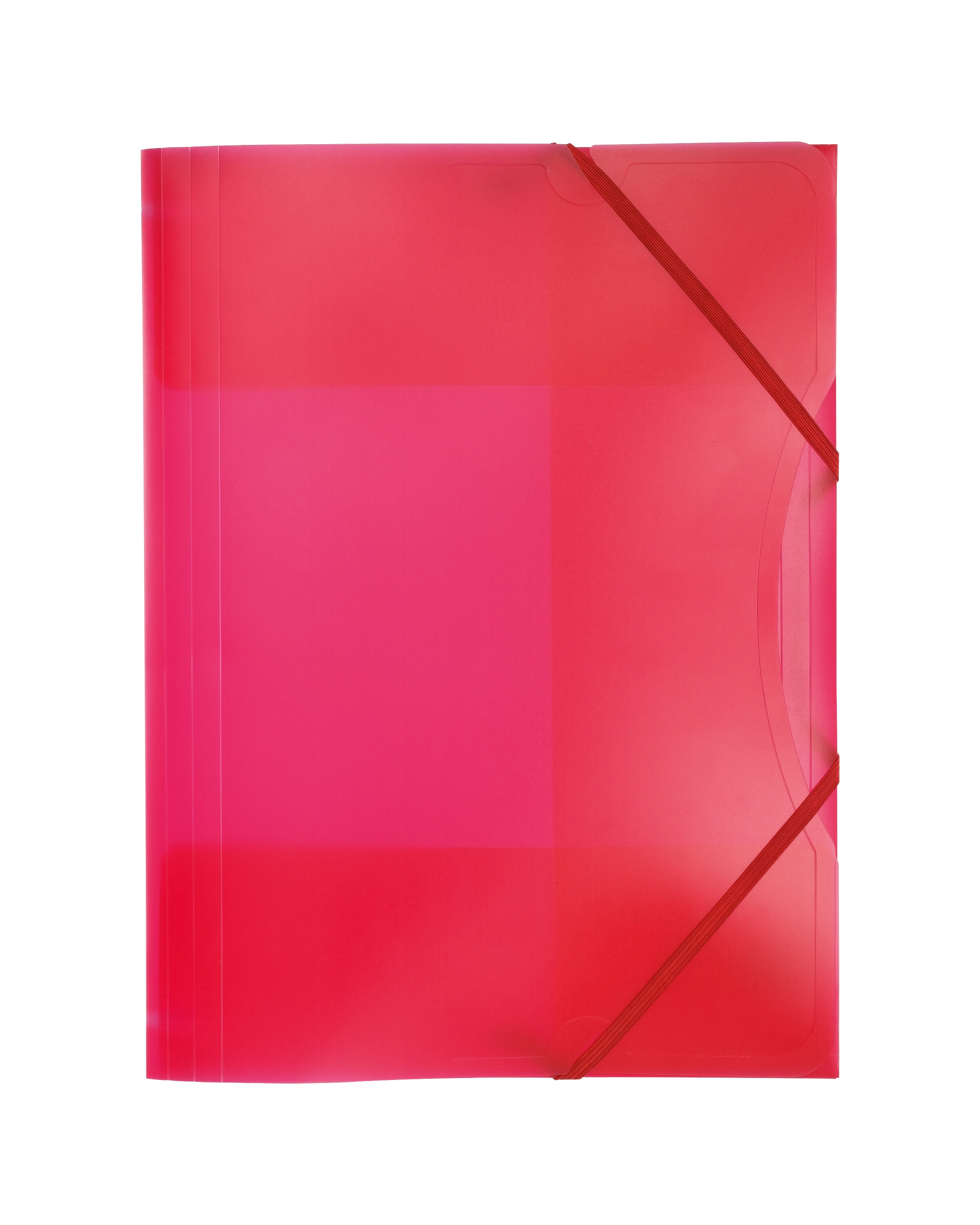 Kunststoff-Sammelmappe, Rot, Transparent, DIN A4, 1 Stück, mit Einzel-EAN