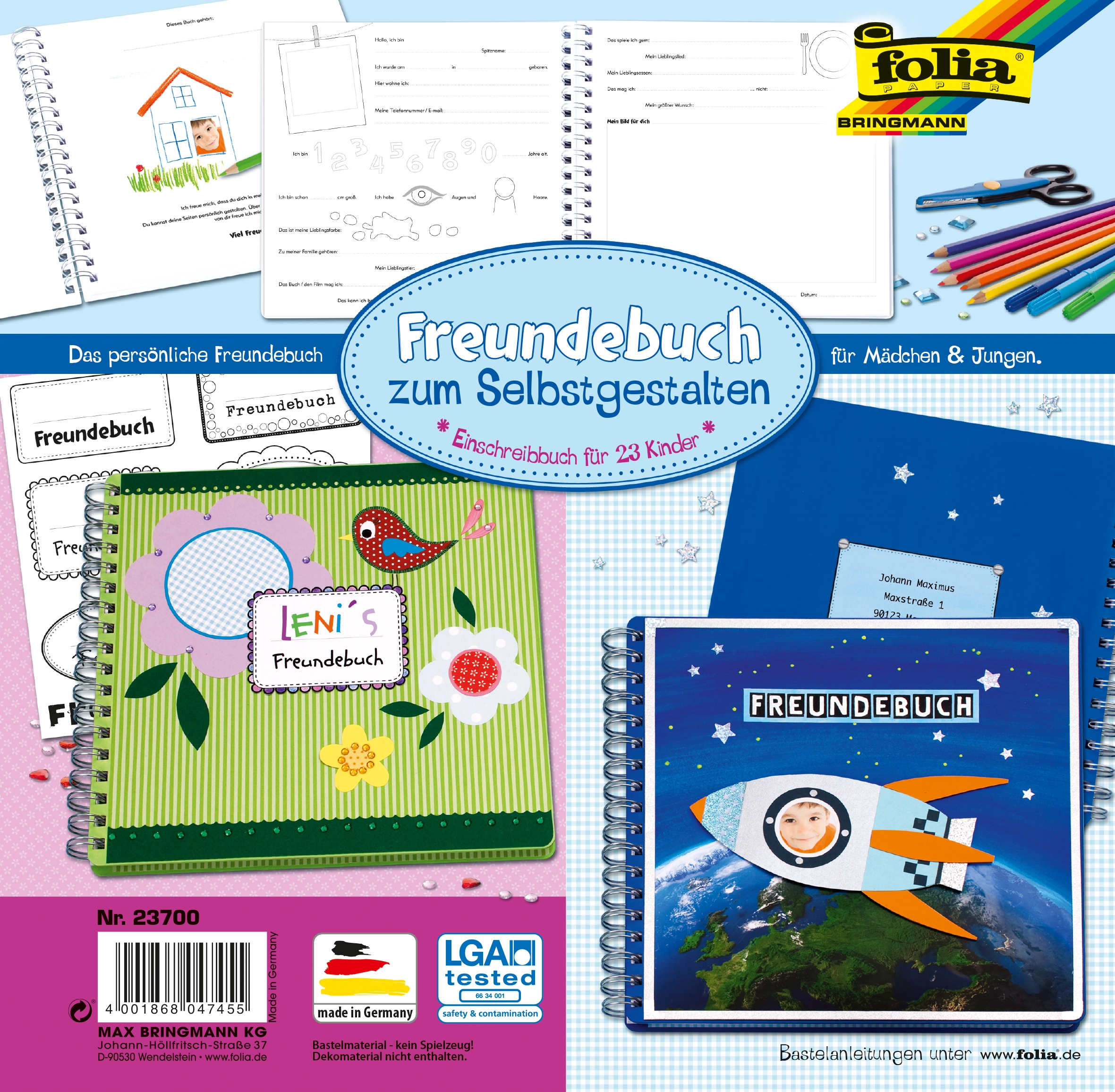 Freundebuch zum Selbstgestalten,