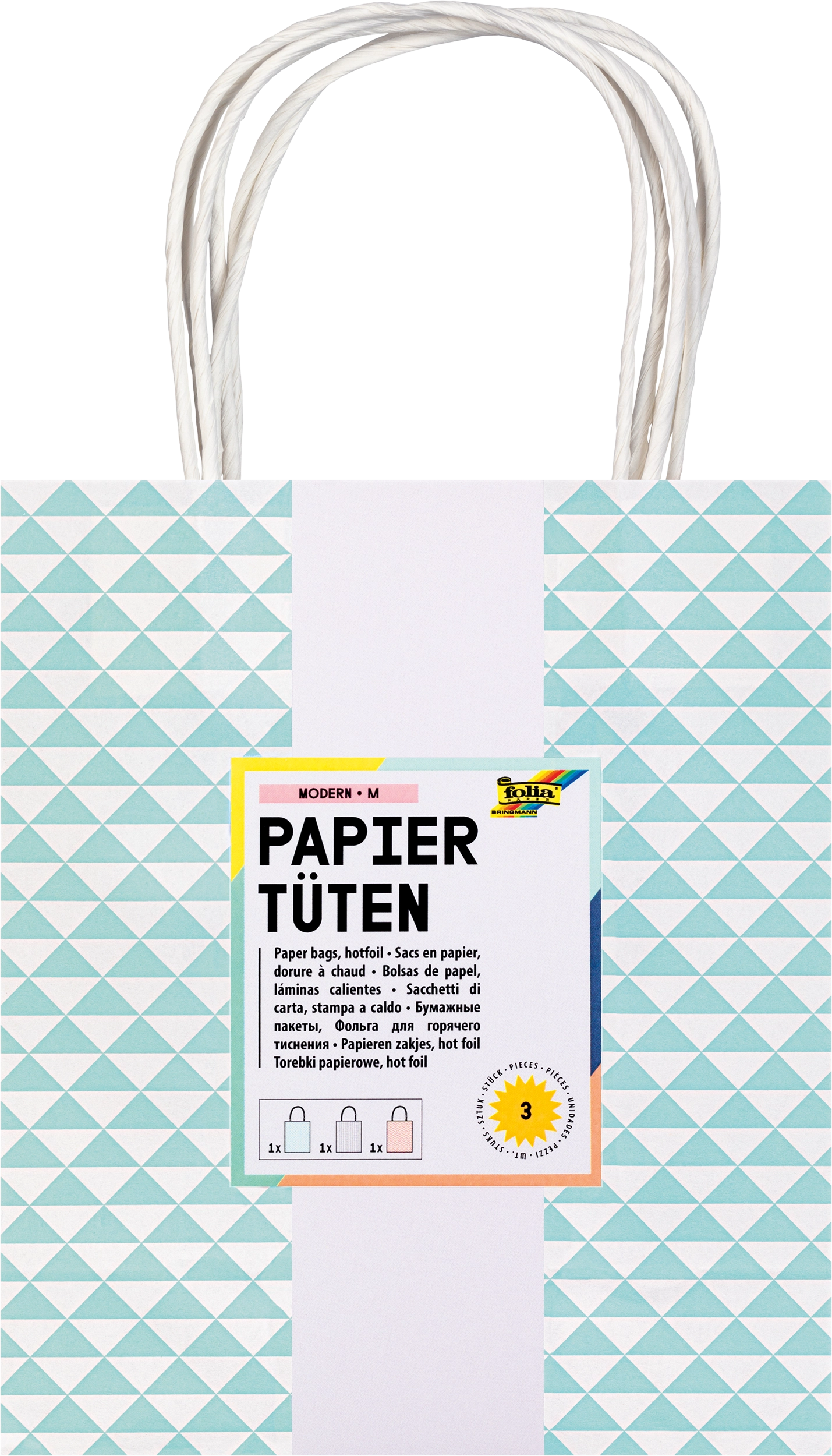 Papiertüten, Modern, S, 3 Stück