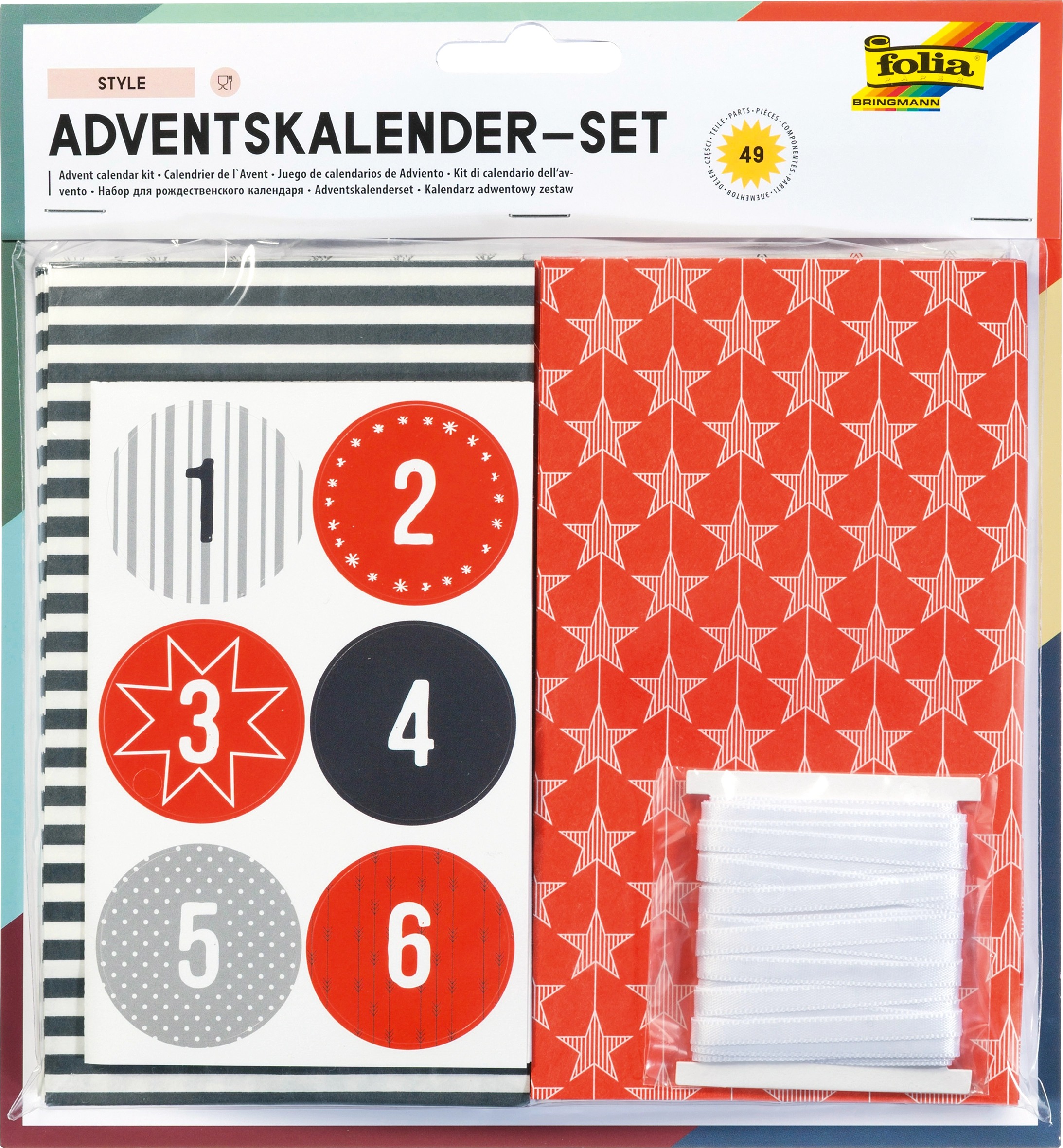 Adventskalender-Set, Style, 49 Teile