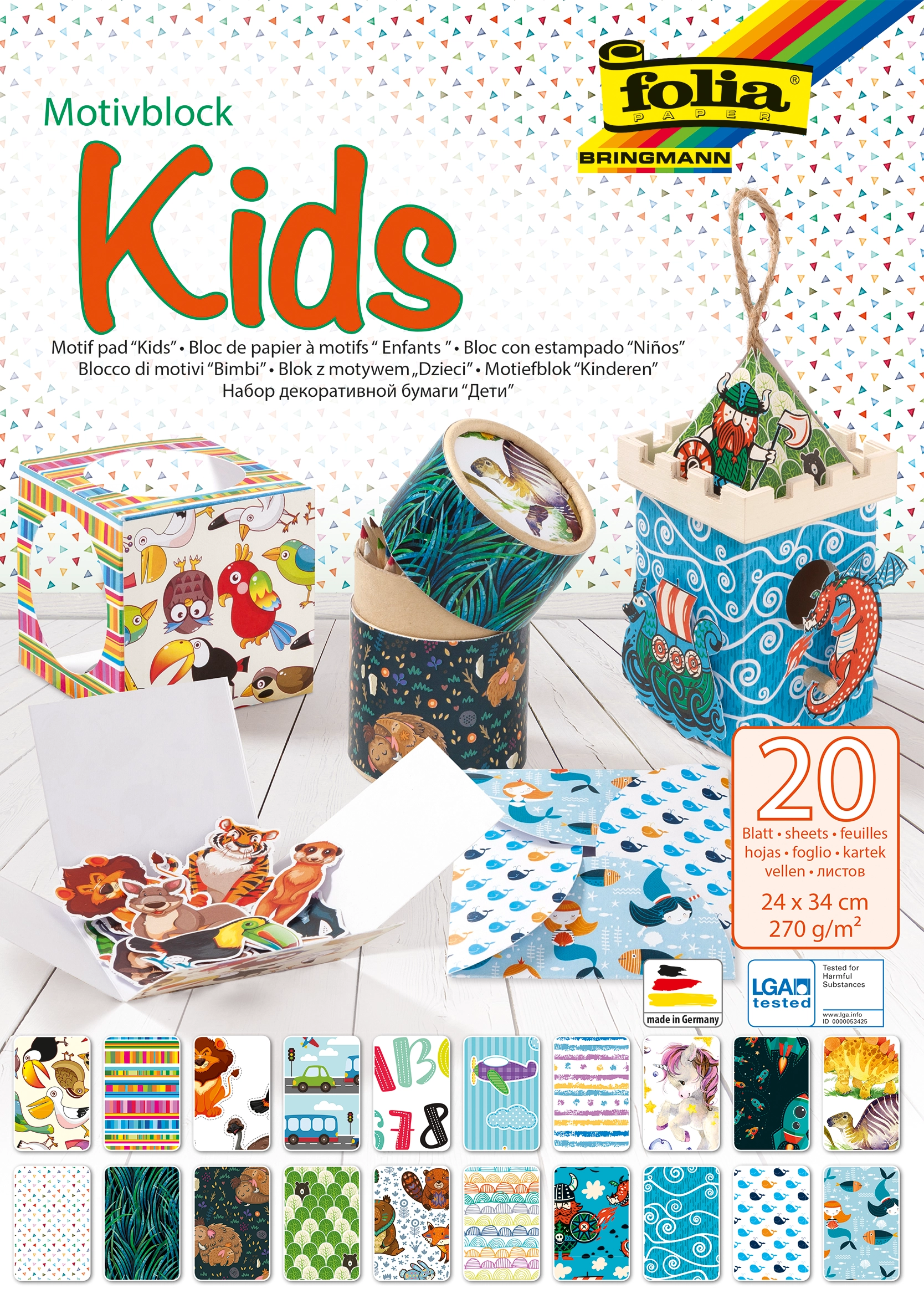 Motivblock, Kids, 24 x 34 cm, 270 g/m², 20 Blatt