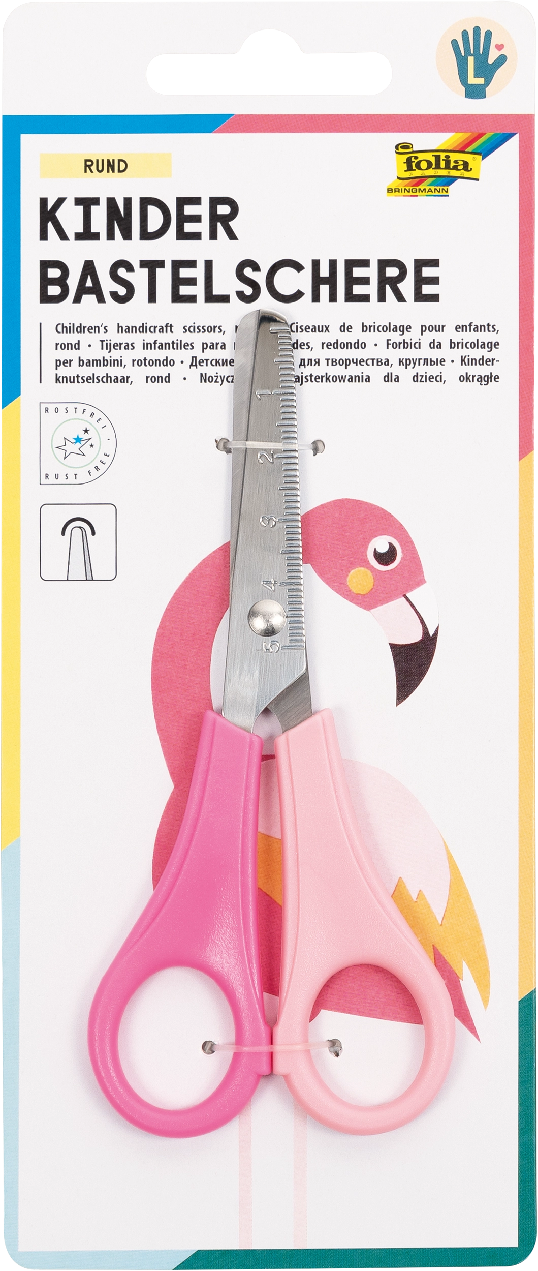 Children Craft Scissors , Rounded, left-handed, 13,5 cm, 1 pair of scissors