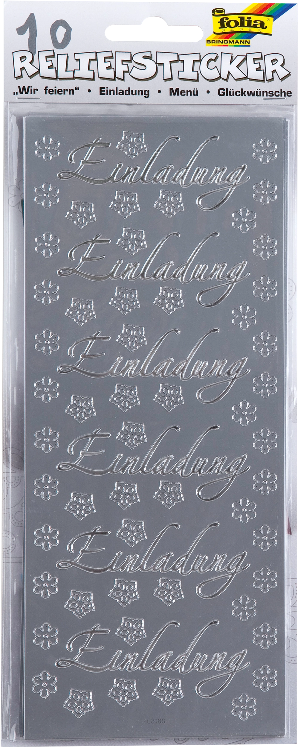 Relief-Sticker, Wir feiern, 422 Sticker, 10 Blatt