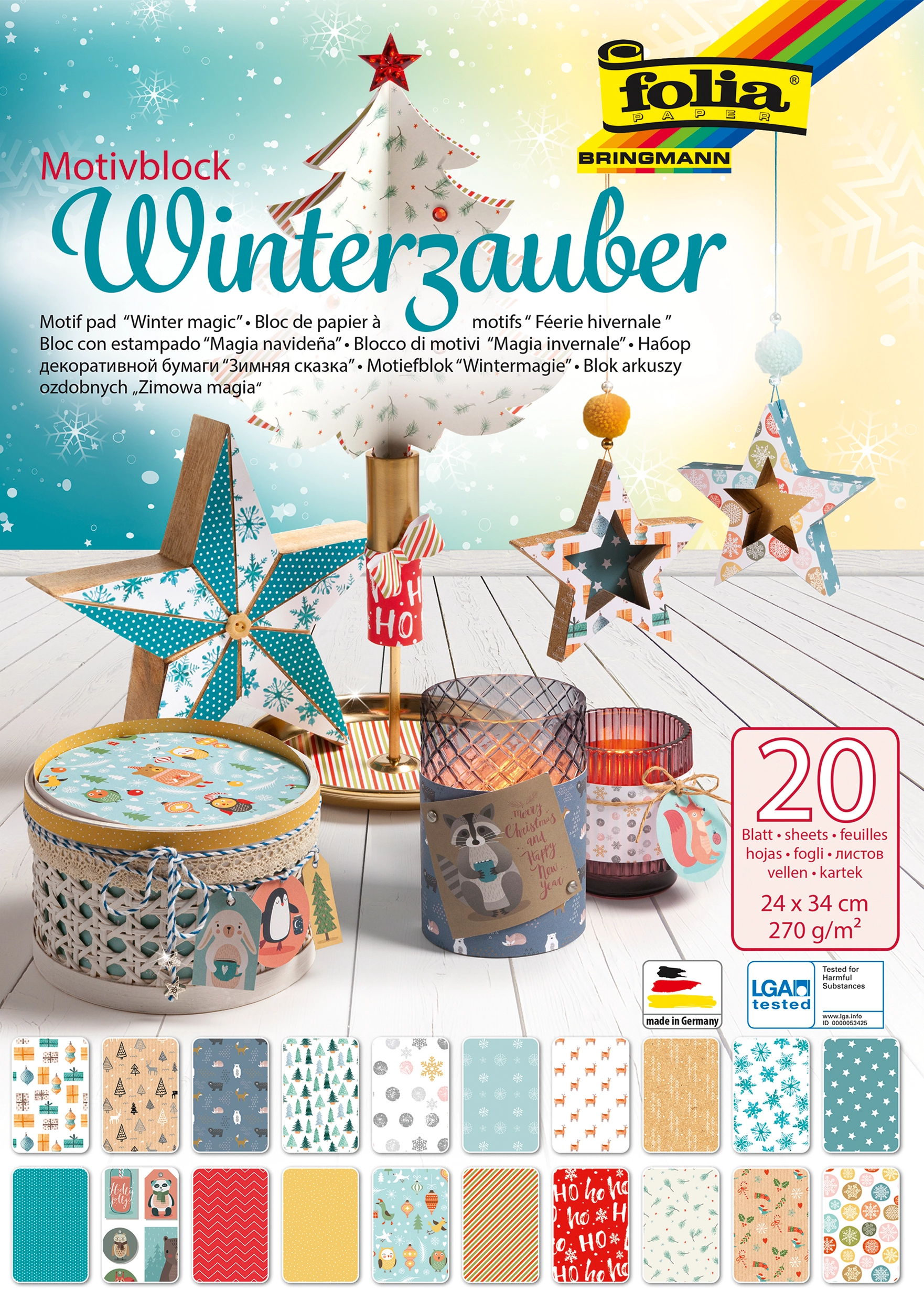 Motivblock, Winterzauber, 24 x 34 cm, 270 g/m², 20 Blatt