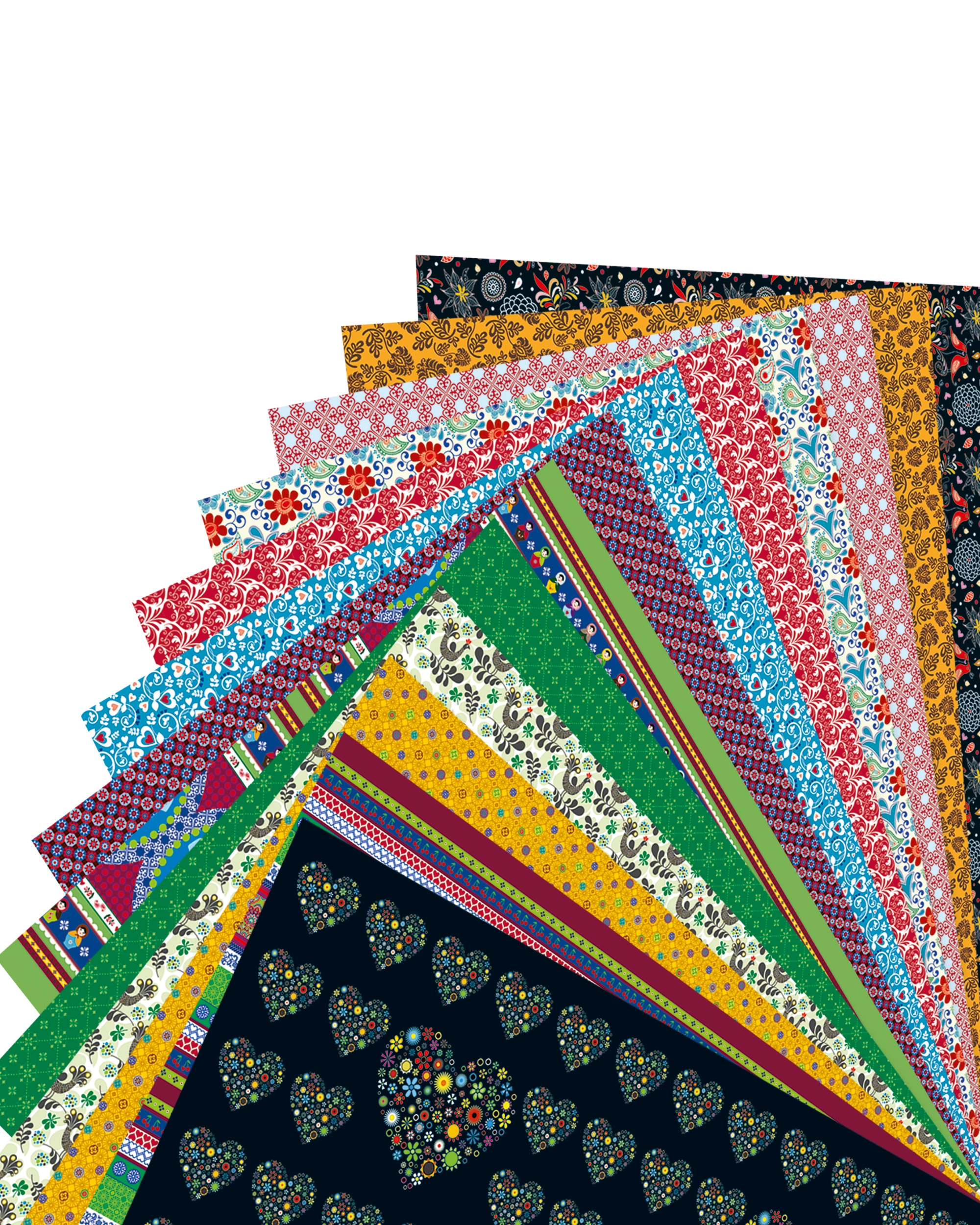Motif Cardboard , Folklore, 50 x 70 cm, 270 g/m², 13 sheets