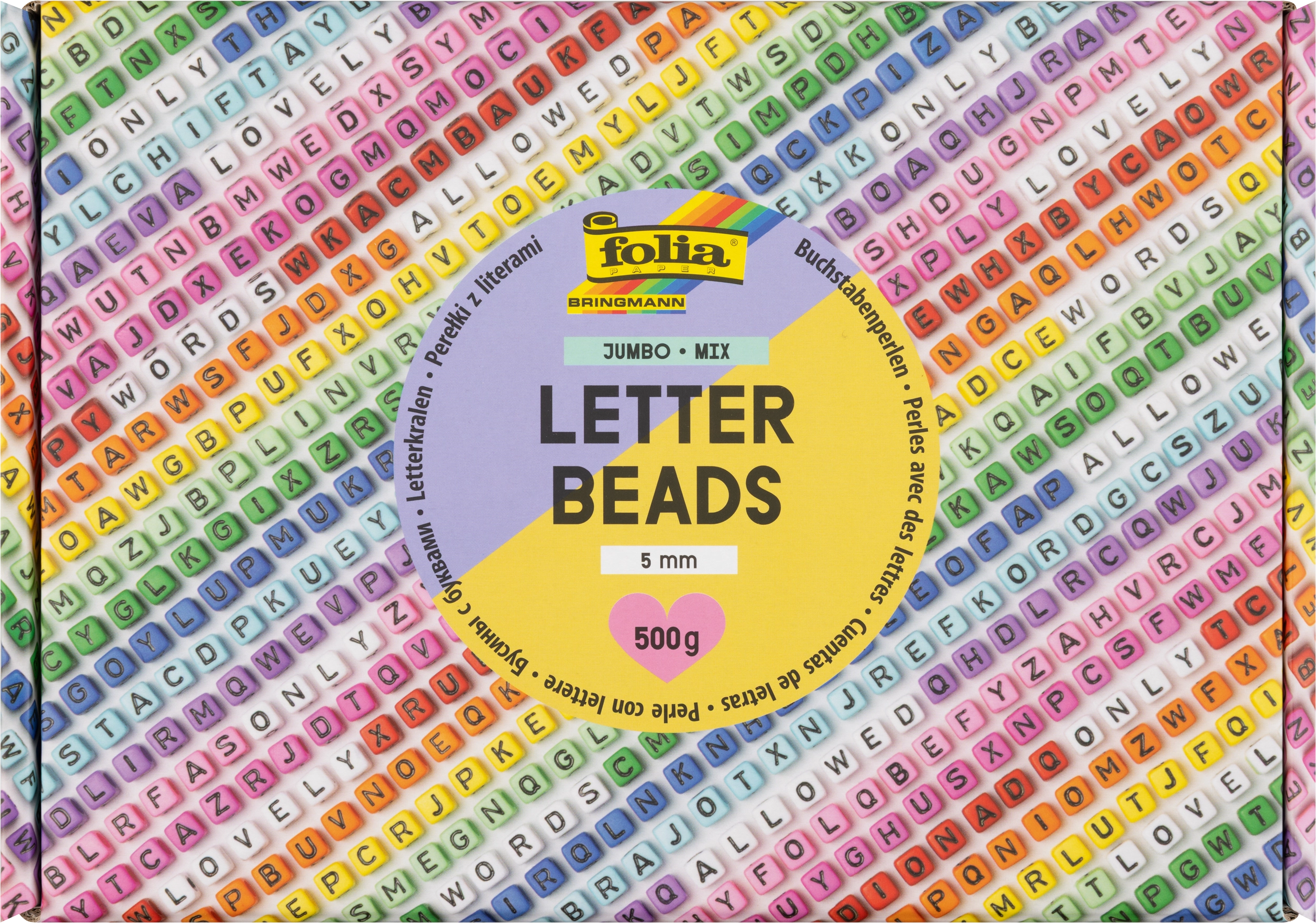 Letter Beads, Jumbo, Mix, 3300 pieces