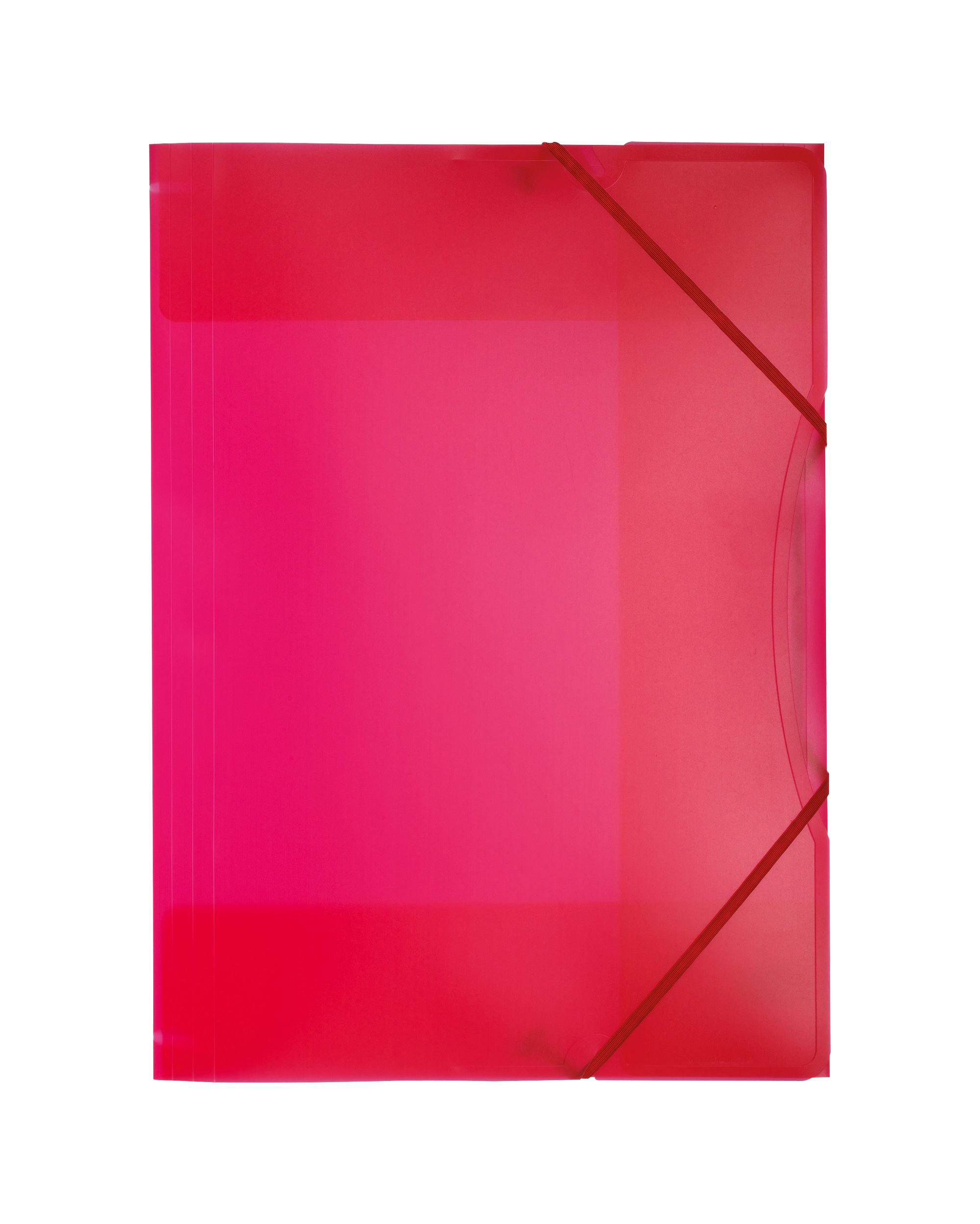 Kunststoff-Sammelmappe, Rot, Transparent, DIN A3, 1 Stück, mit Einzel-EAN