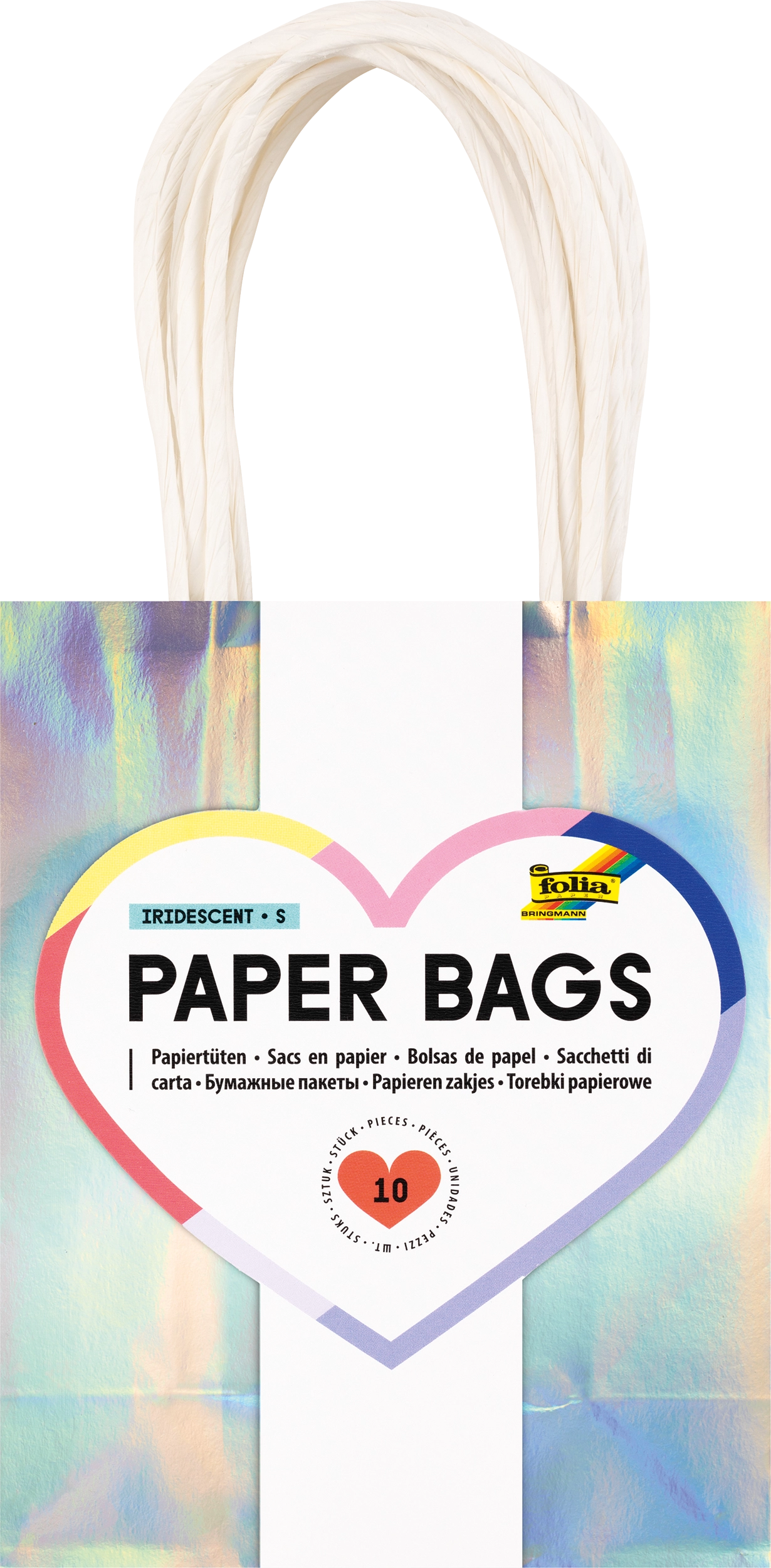 Papiertüten, Irisierend, S, 10 Stück