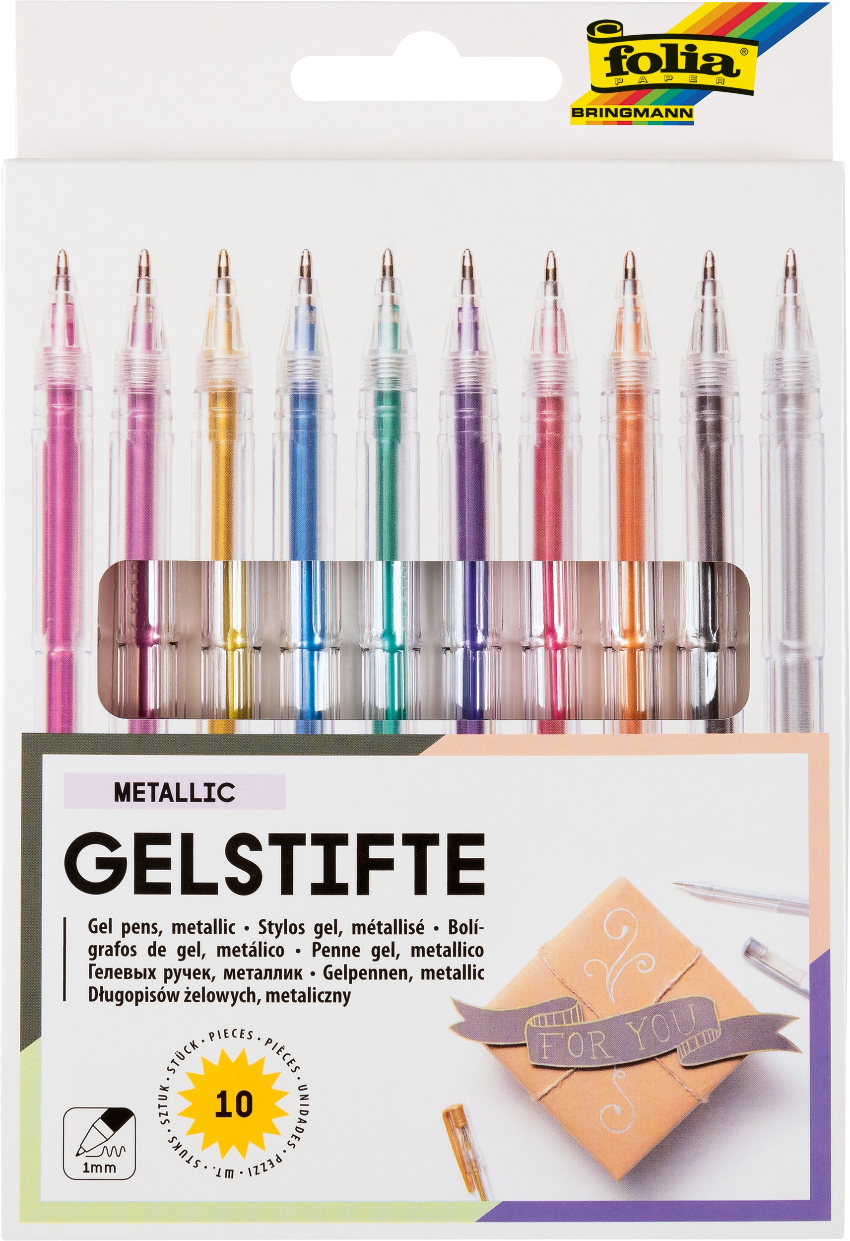 Gelstifte, Metallic, 10 Stifte