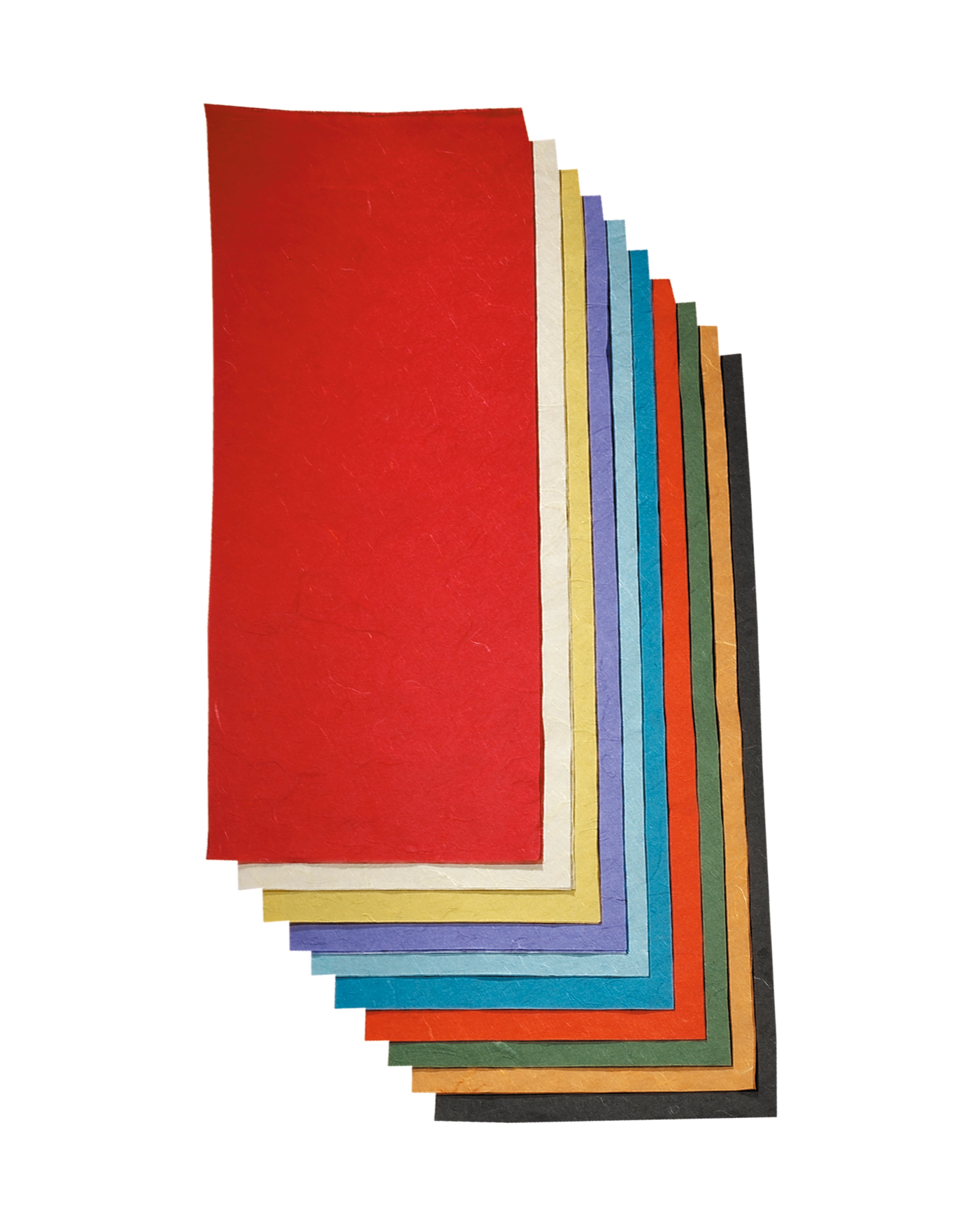 Translucent Fibre Silk, Bsic Mix, 15 Colours, 22 x 51 cm, 25 g/m², 25 sheets