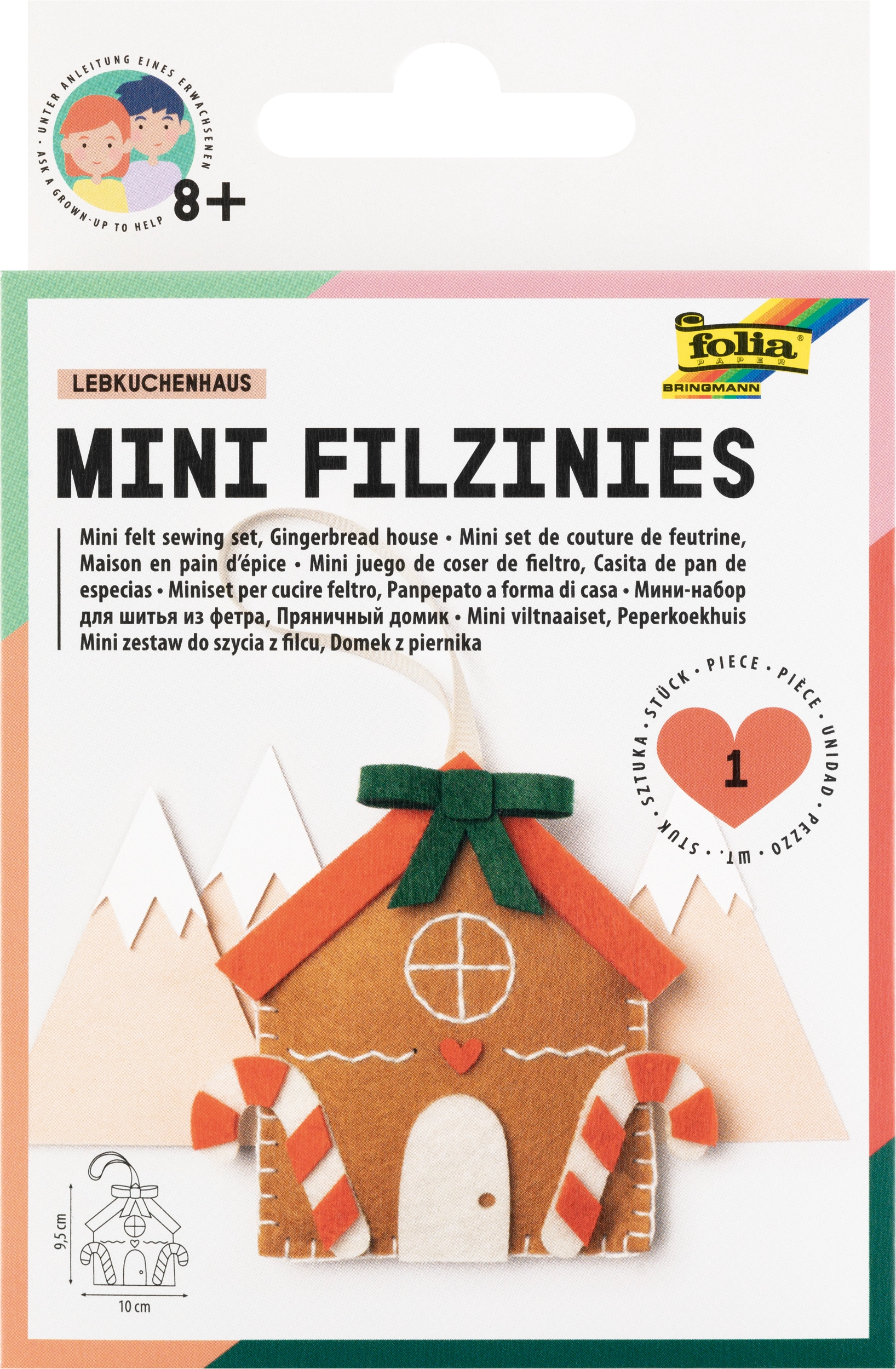 Mini Filzinies, Lebkuchenhaus, 21 Teile