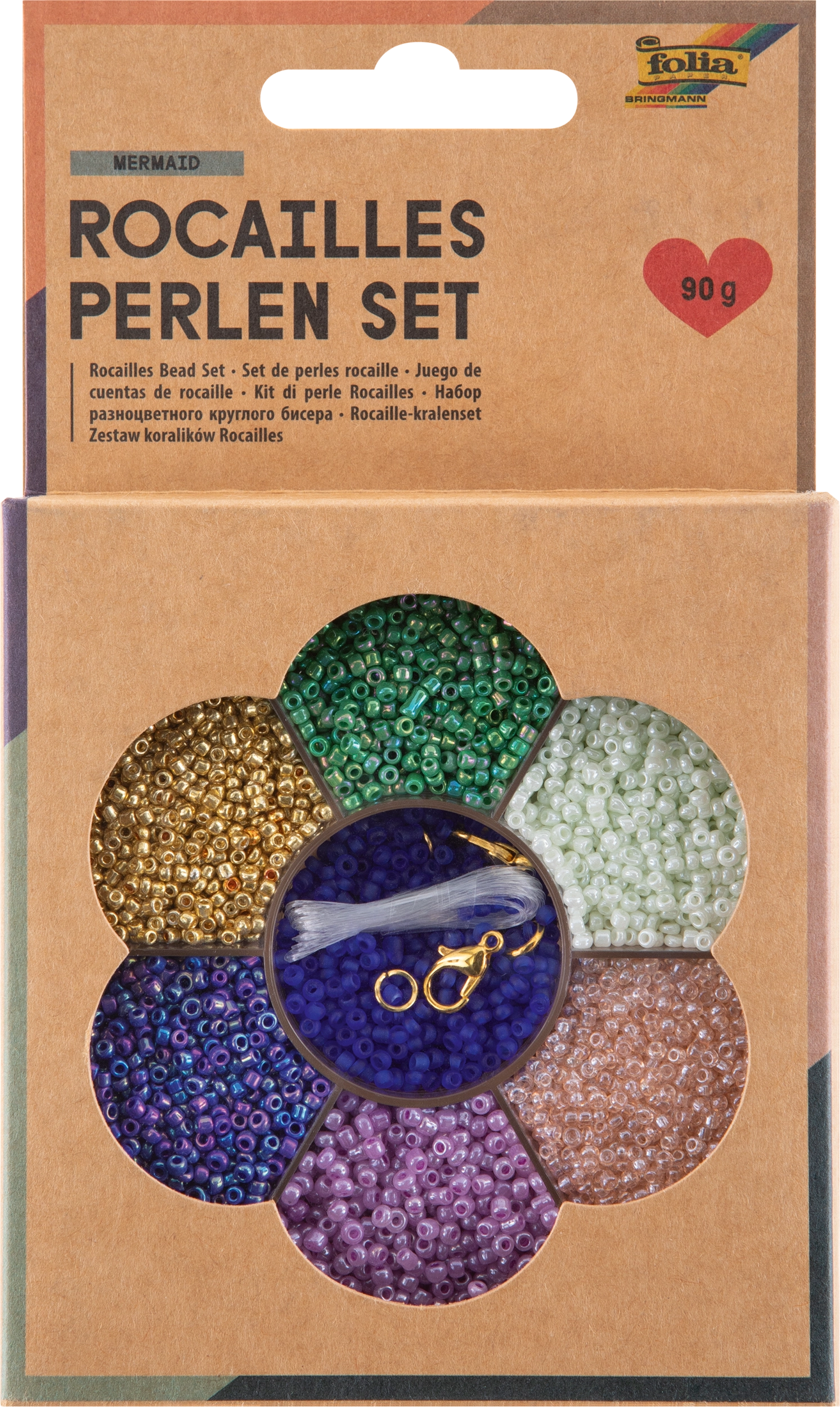 Rocailles-Perlen-Set , Mermaid