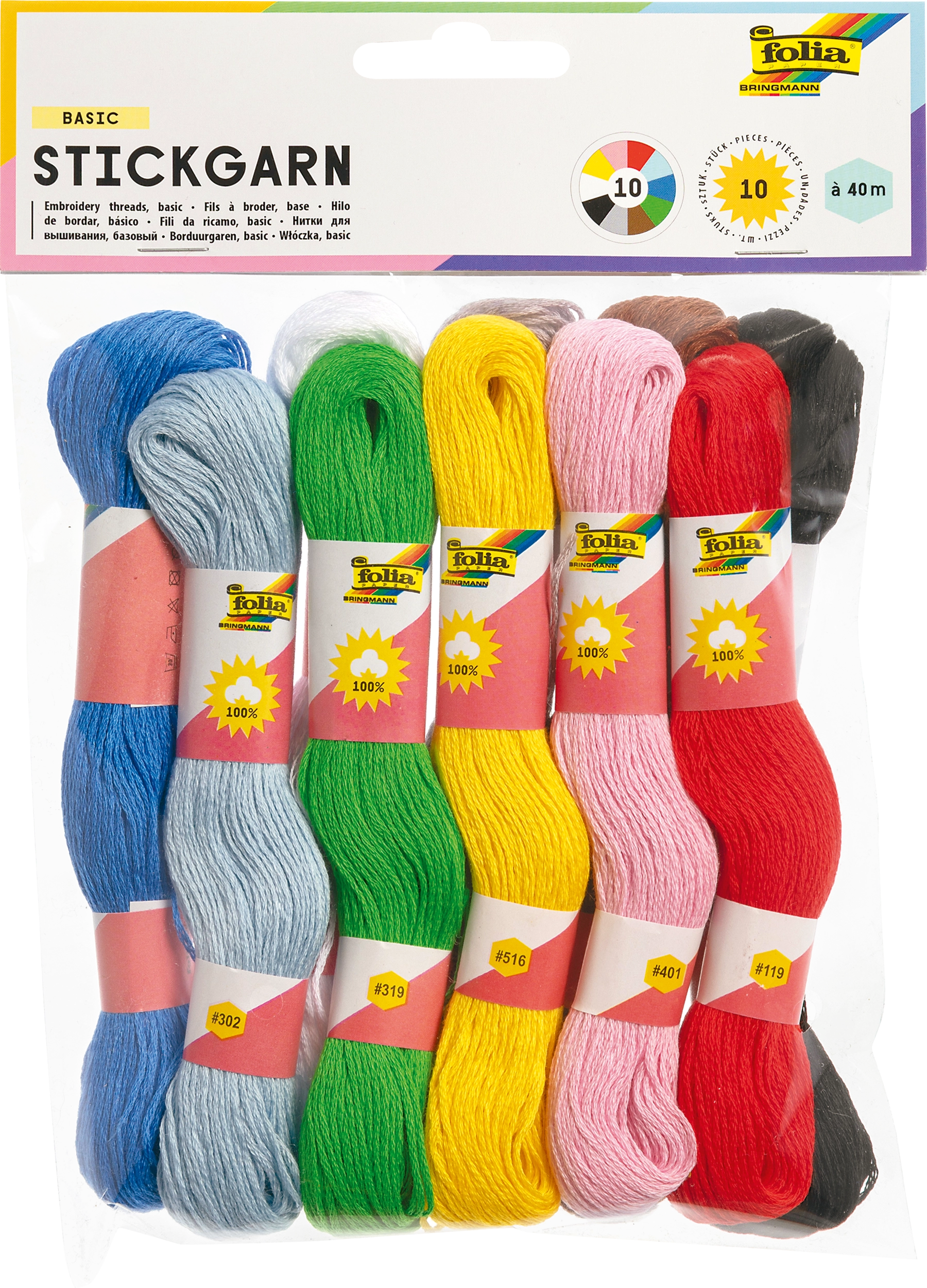 Embroidery Thread, Basic, 10 skeins