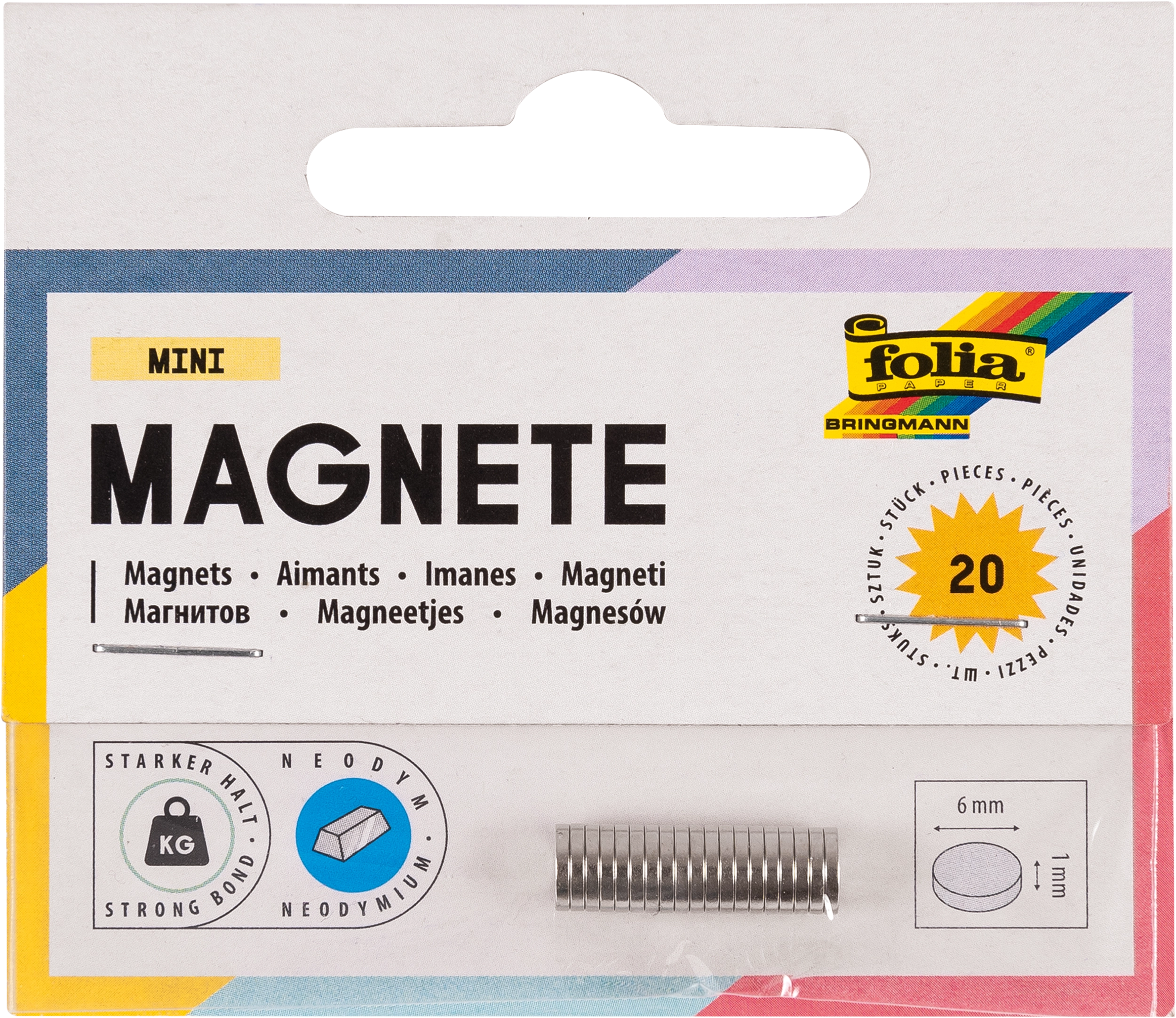 Magnete, Mini, 20 Stück