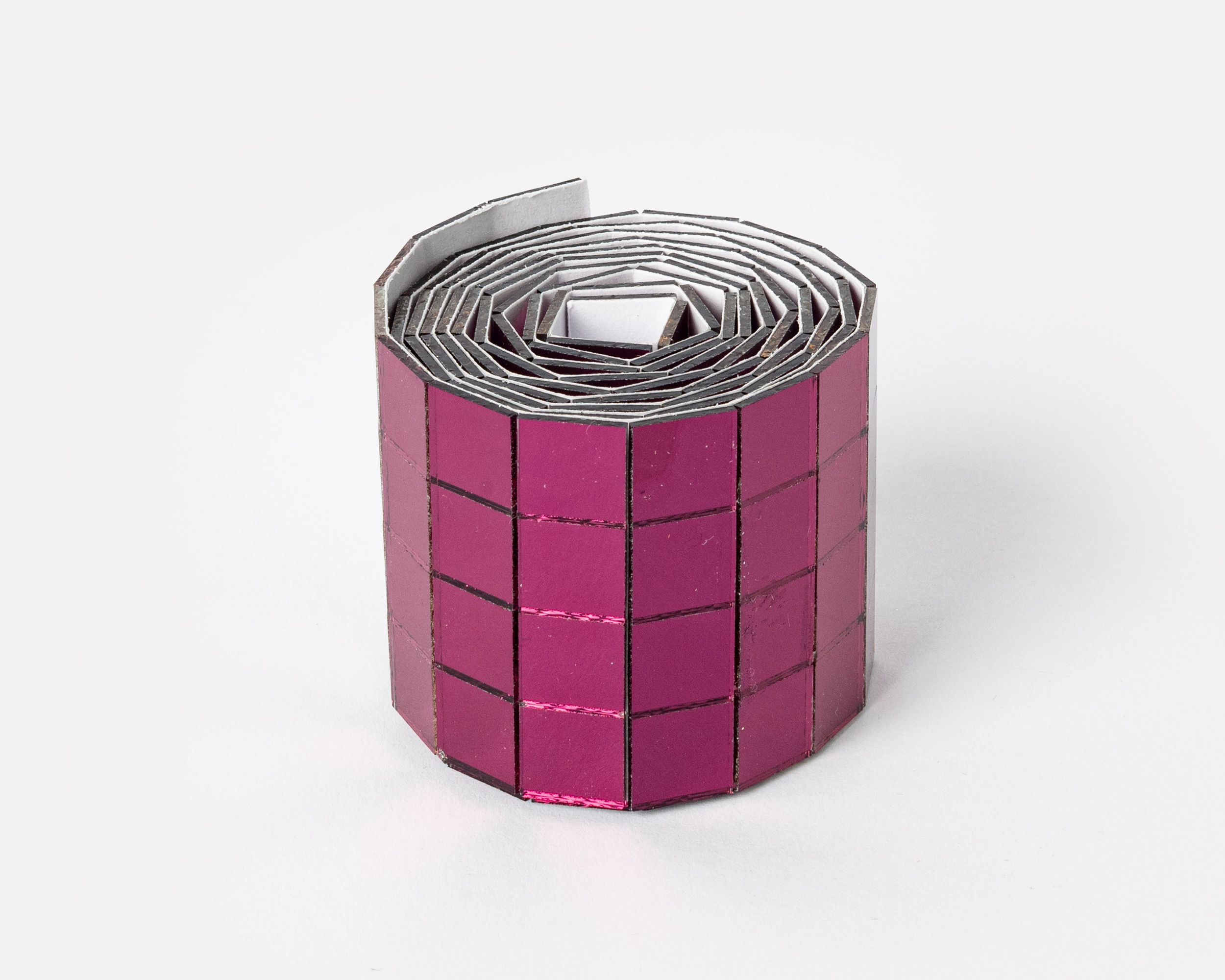 Mirror Tile Rolls, Pink, M, 10 x 10 mm, Selbstklebend