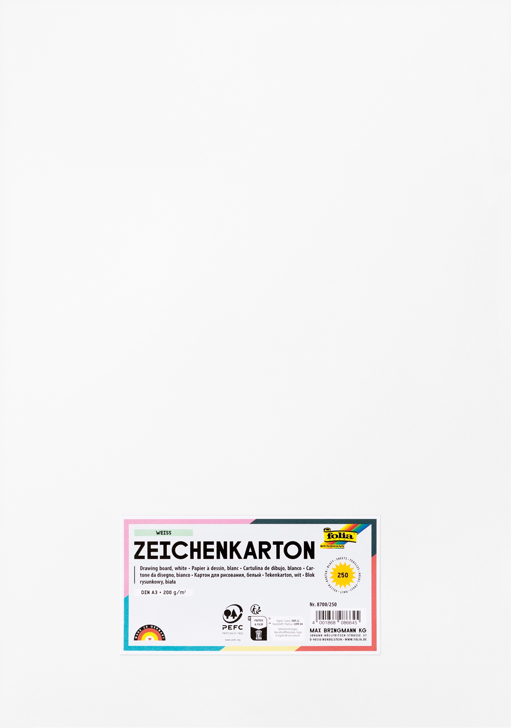 Drawing Cardboard, DIN A3, 200 g/m², 250 sheets, 1 pack
