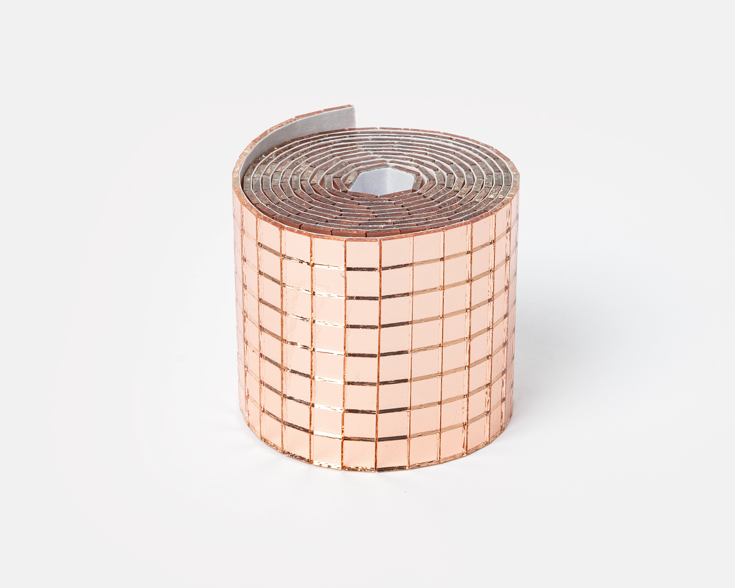 Mirror Tile Rolls, Rose, S , 5 x 5 mm, Selbstklebend