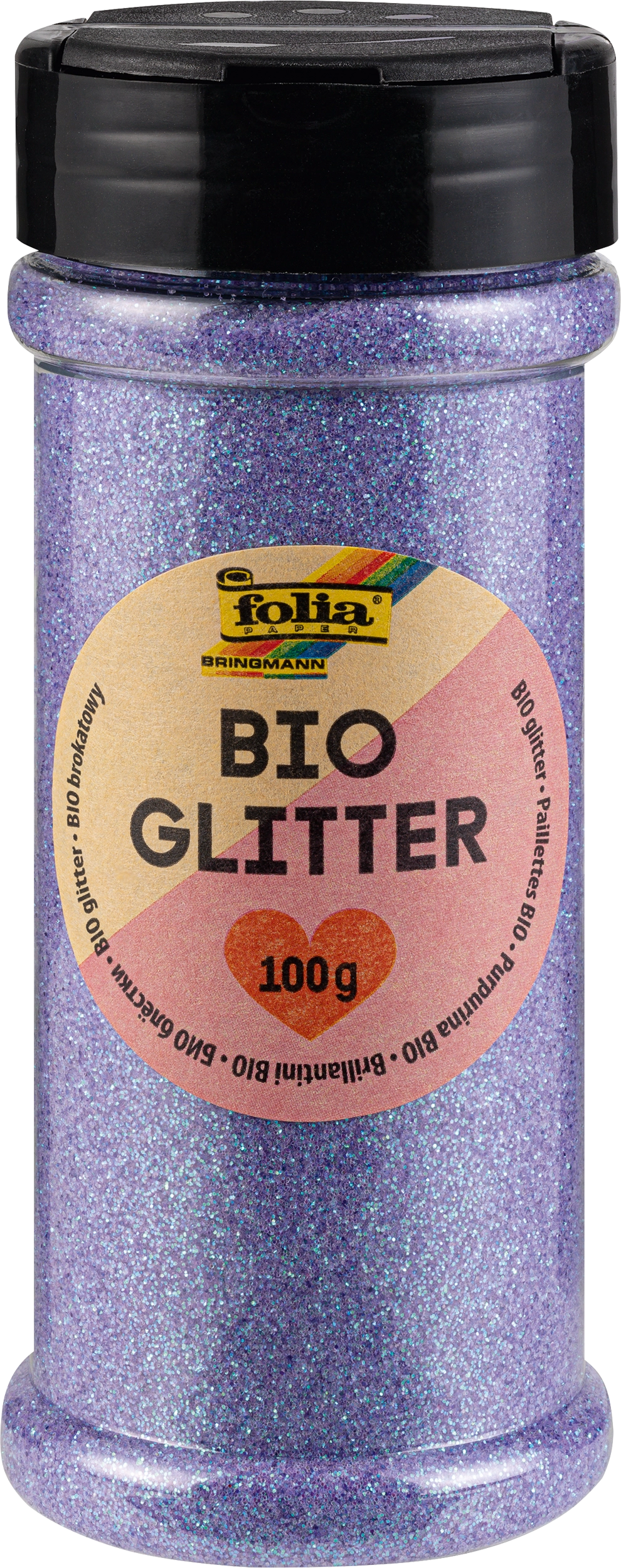 Bio Glitter, Irisierend lila, 100 g, 1 Dose