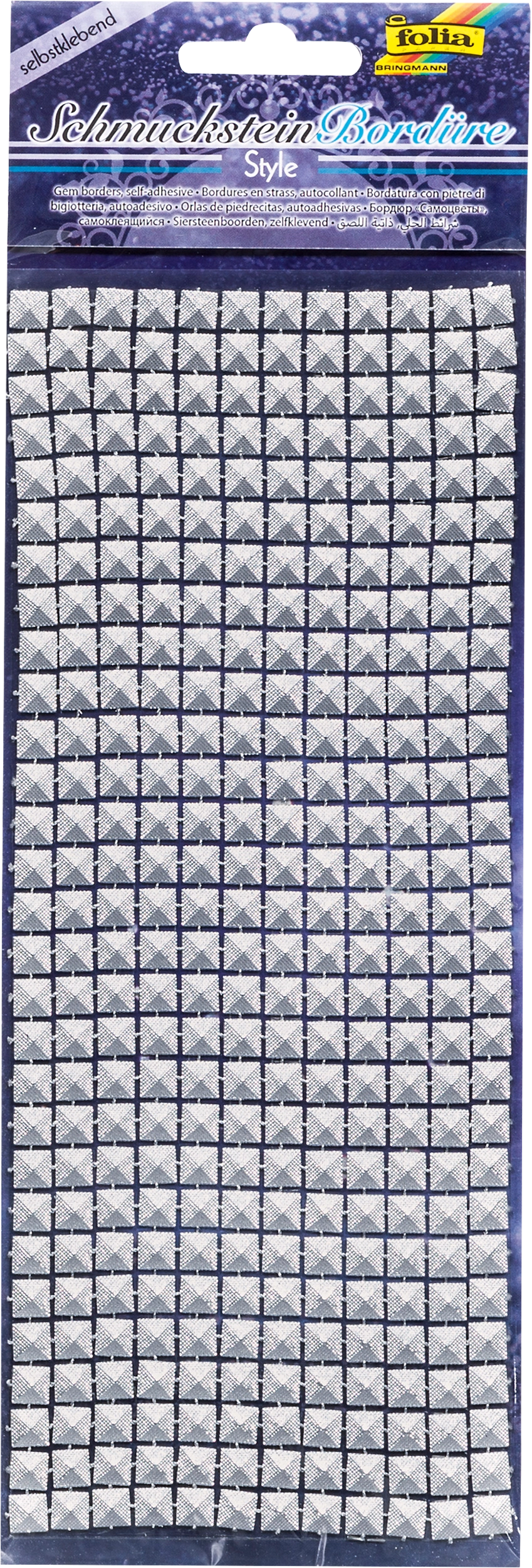 Schmucksteinbordüren, Selbstklebend, Style 3, 10,5 x 26 cm, 12 Stück