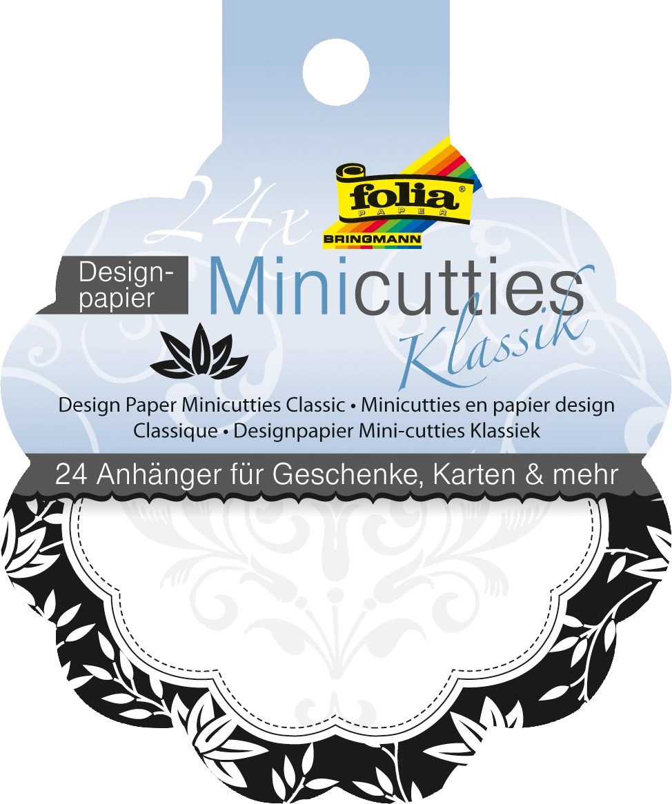Designpapier Mini-Cutties , Classic, ~ 8,4 x 9,9 cm, 170 g/m², 24 Blatt