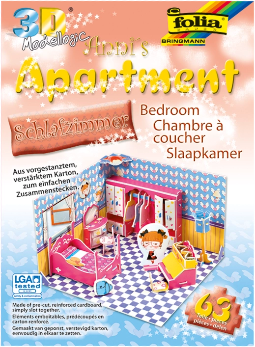 3D-Modellogic, Schlafzimmer, 63 Teile