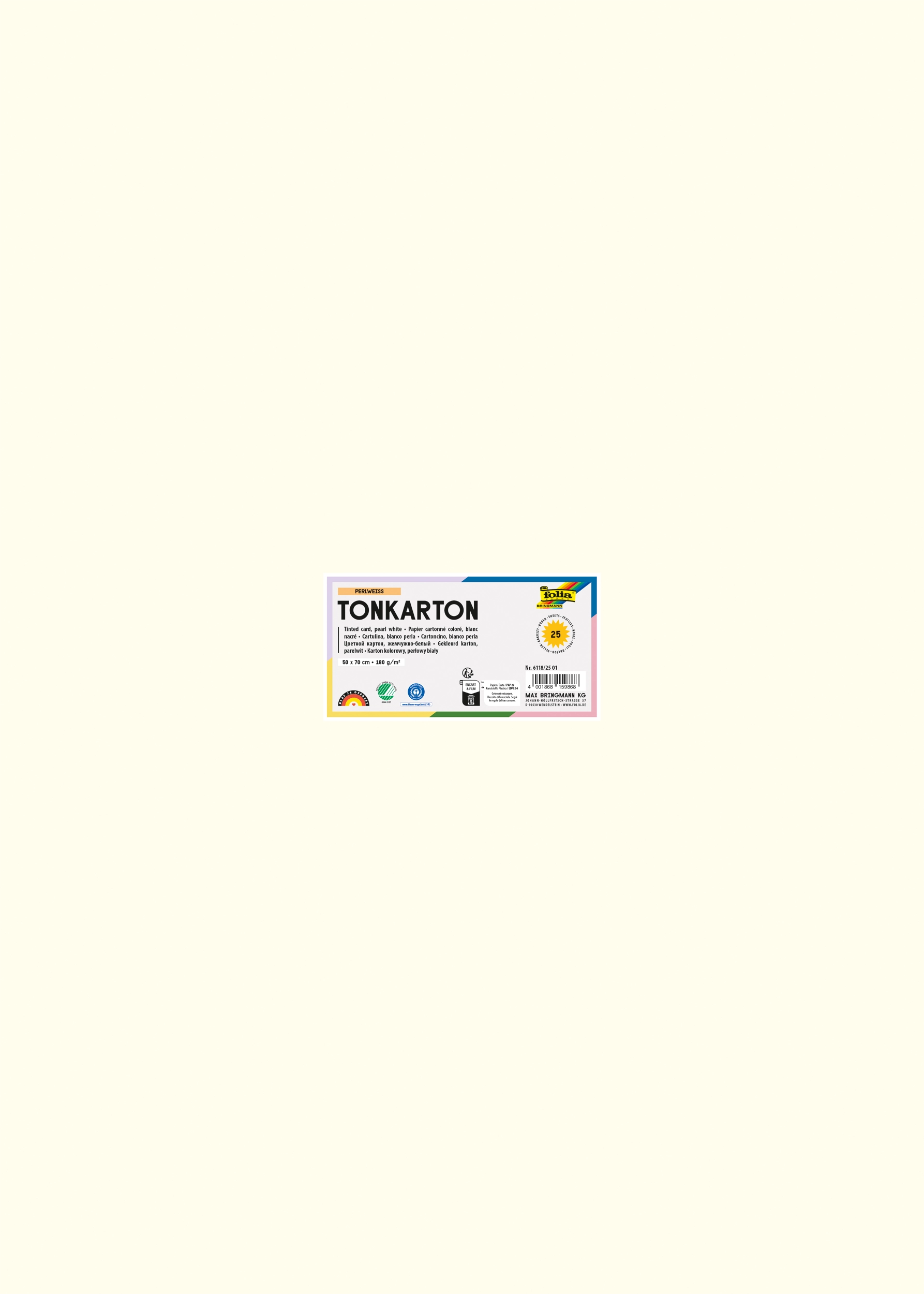 Tonkarton, Perlweiß