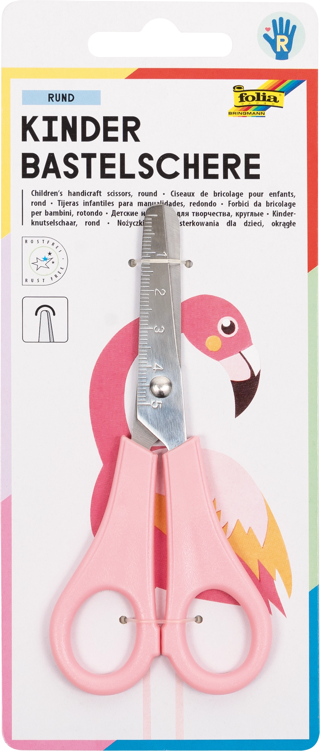 Children Craft Scissors , Rounded, right-handed, 13,5 cm, 1 pair of scissors