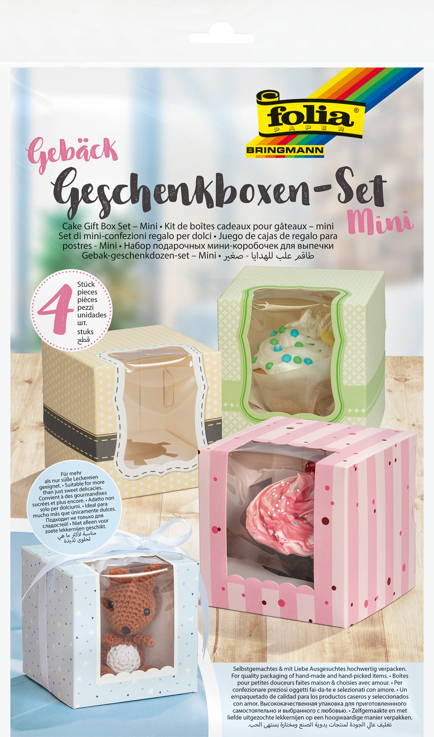 Gebäck-Geschenkschachteln, Mini, 4 Stück